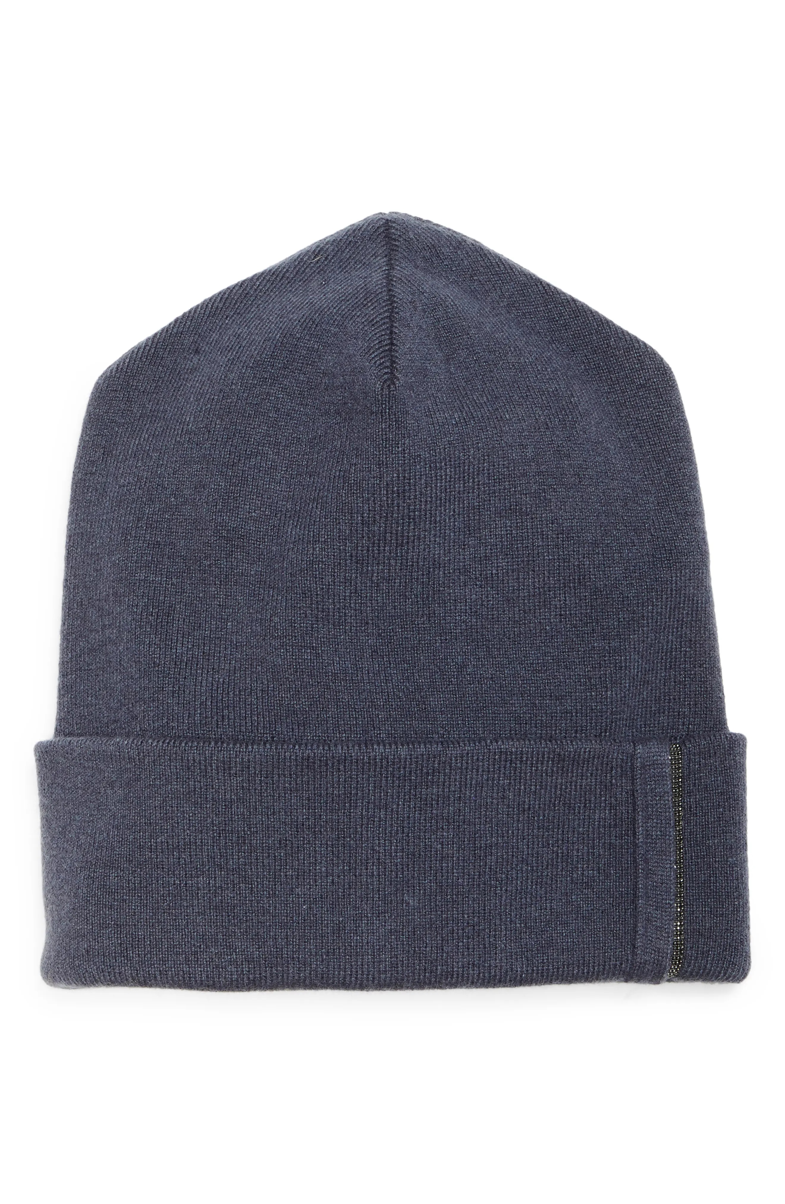 Monili Detail Cashmere Beanie - 1