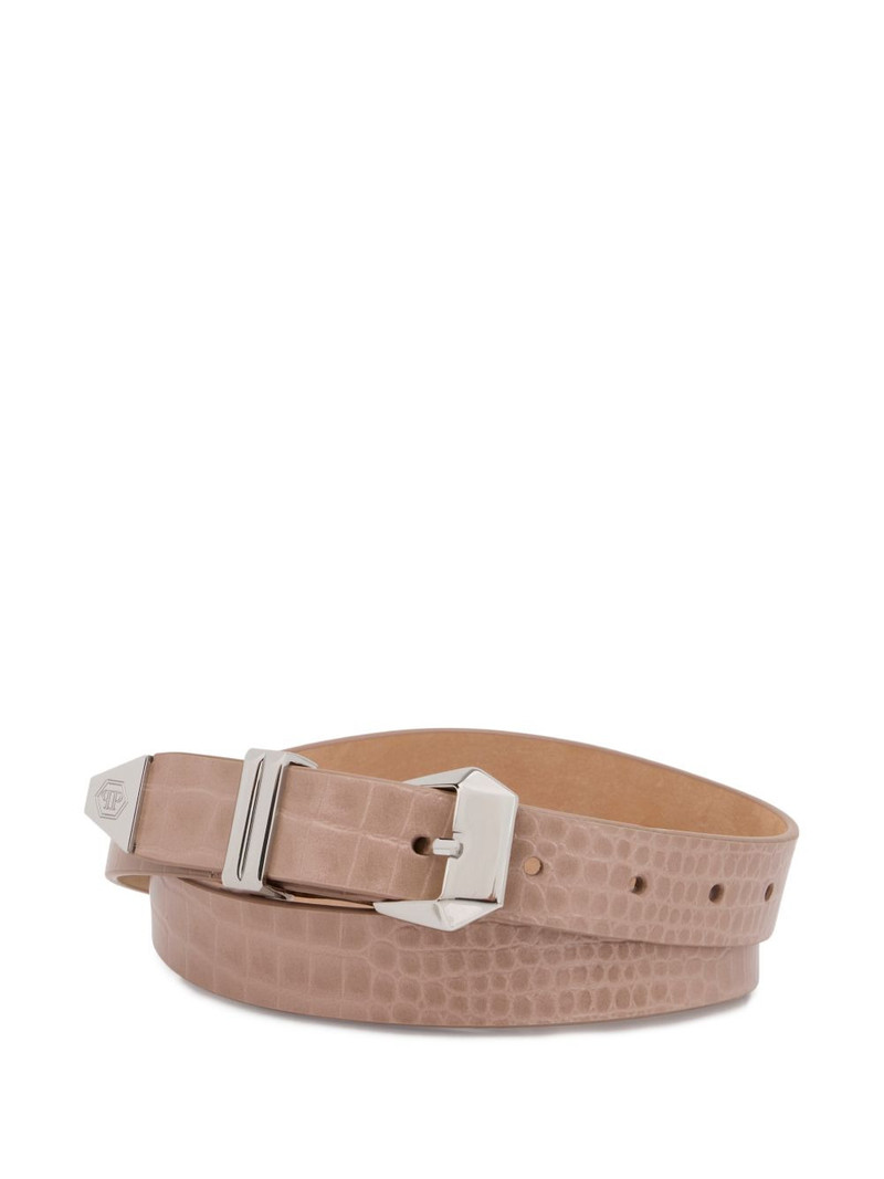 textured leather belt 1