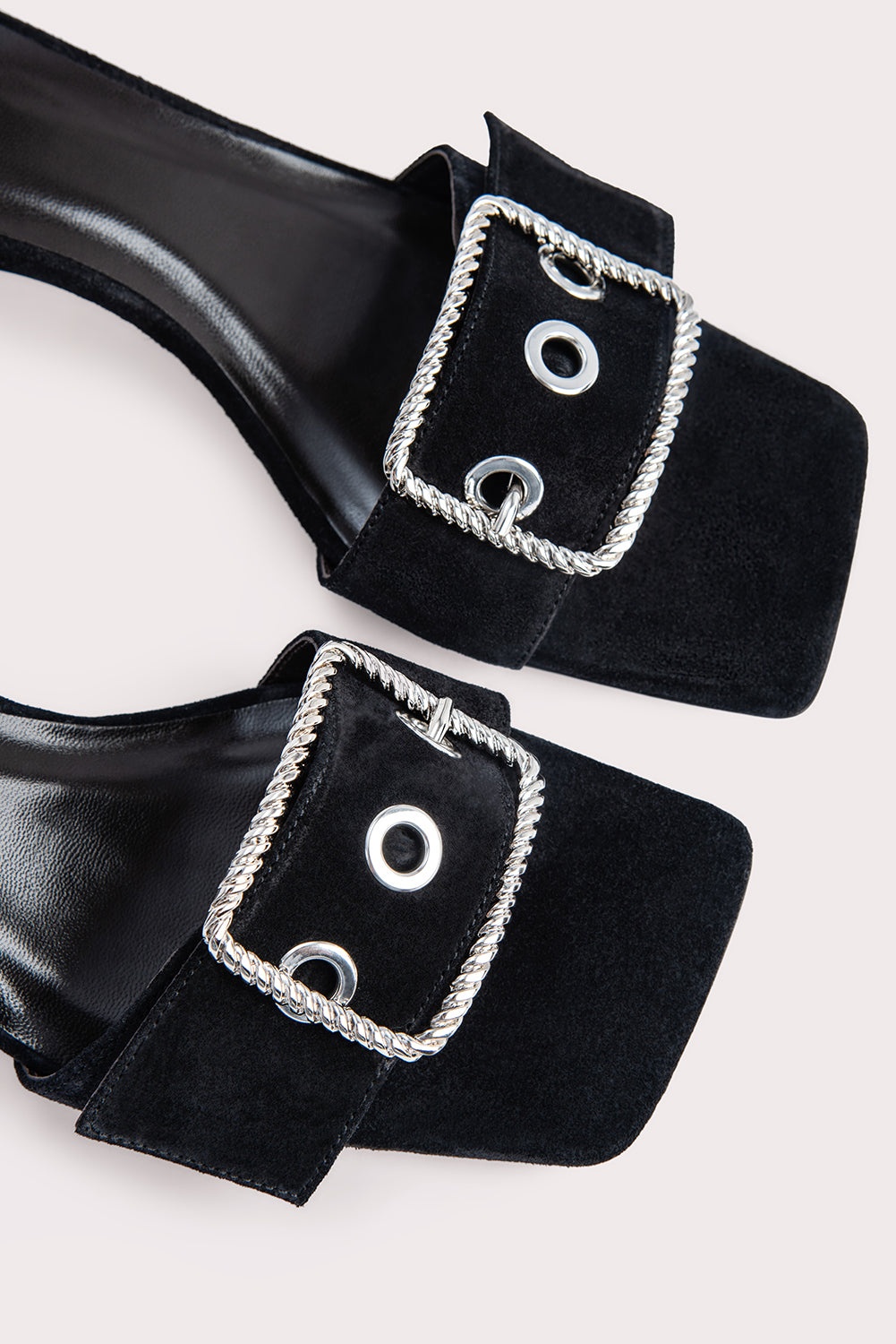 Davina Black Suede Leather - 5