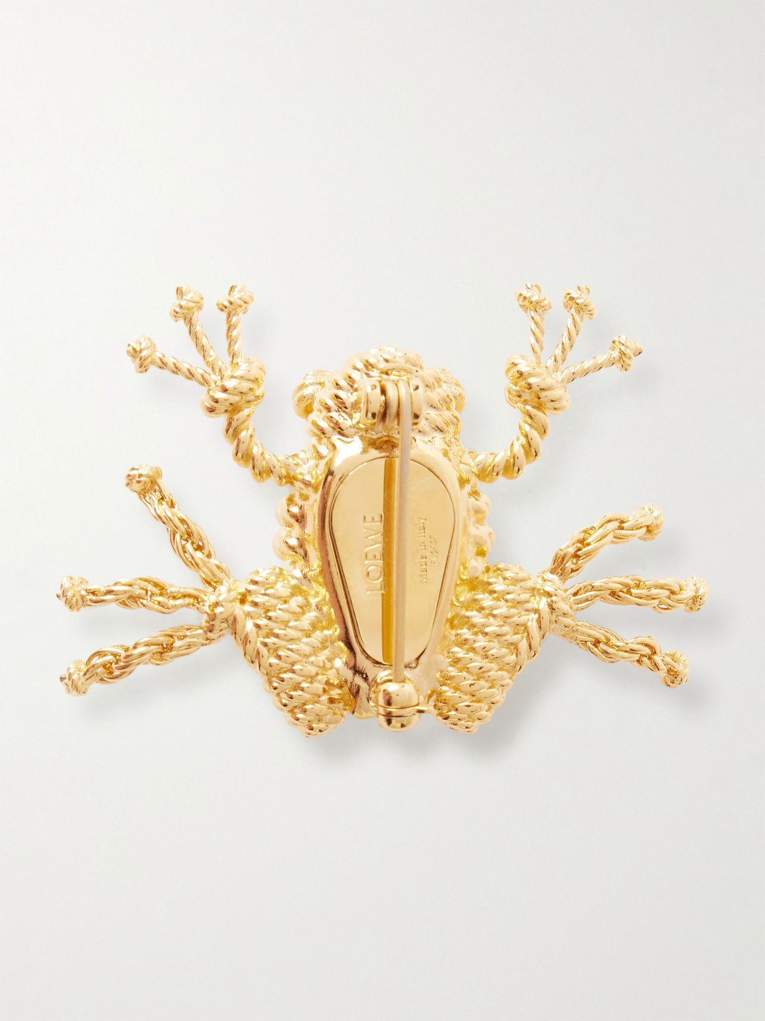 Frog gold-tone brooch Gold - 3