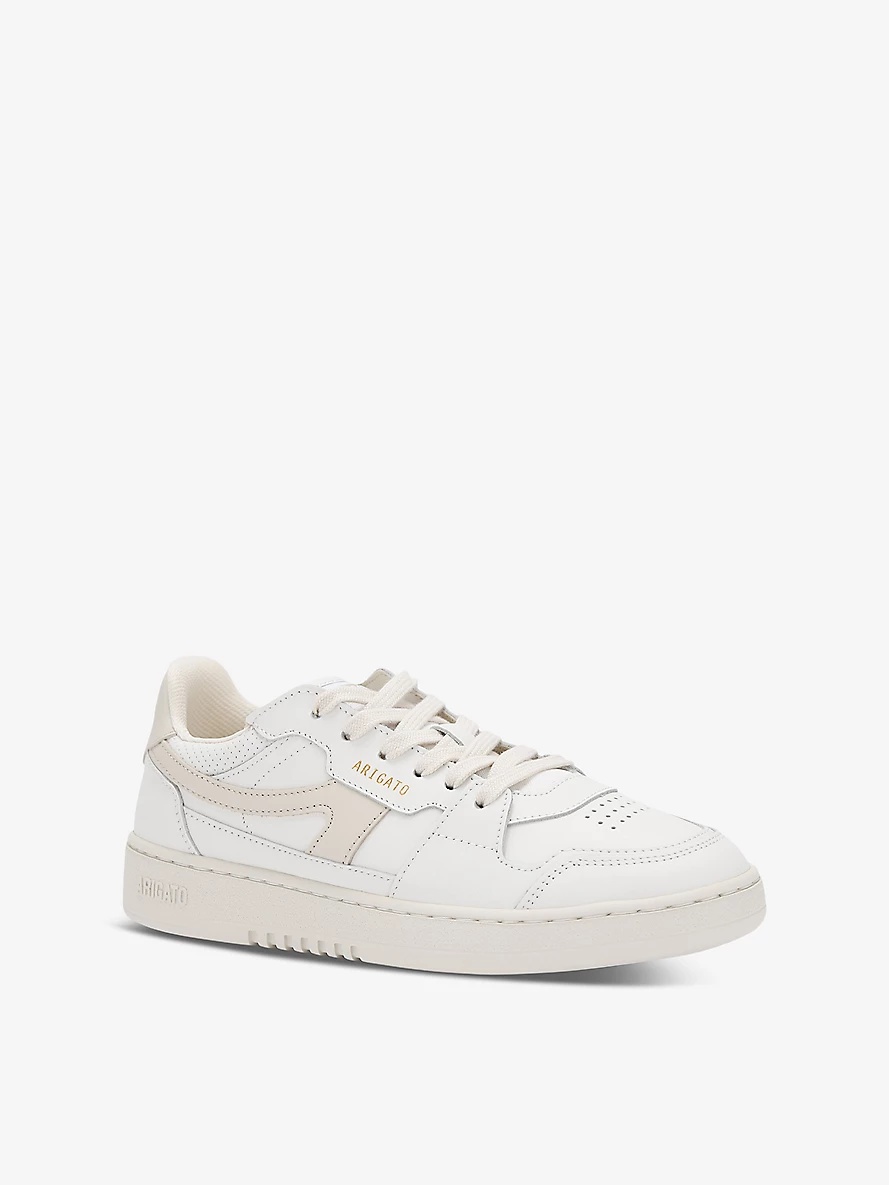 Dice-A panelled leather and suede low-top trainers - 3