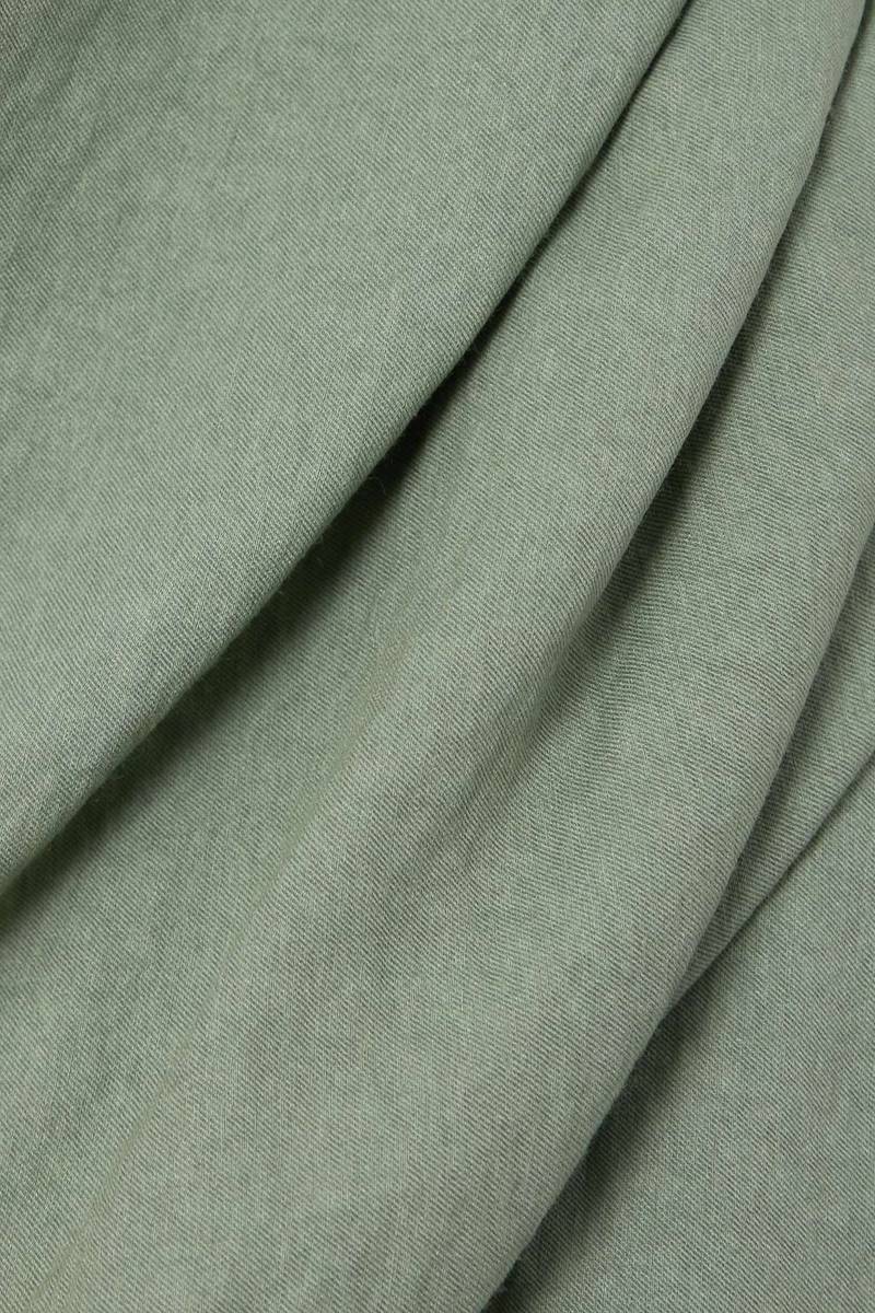 Saudade asymmetric draped woven mini dress 4