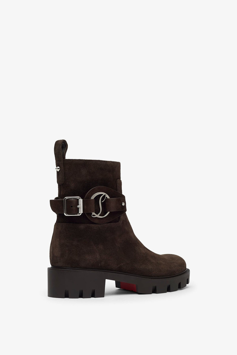 Christian Louboutin Dianouchette dark brown suede boots outlook