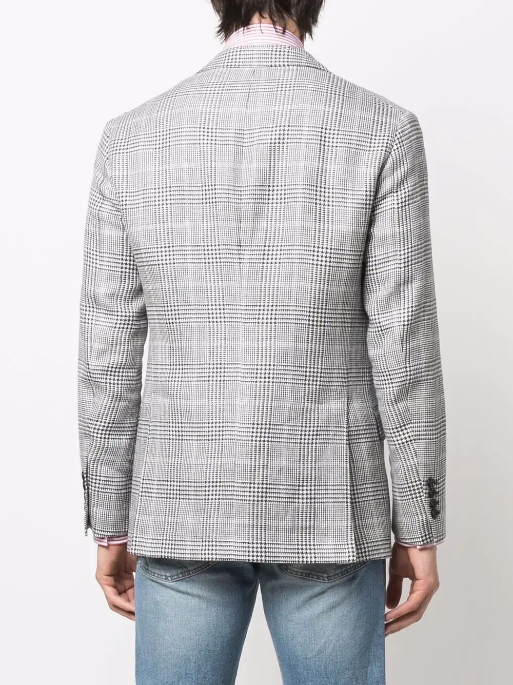 houndstooth-print single-breasted blazer - 4