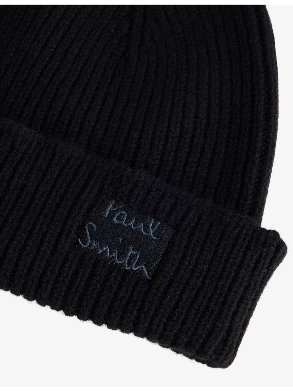 Embroidered-Logo Ribbed Cashmere-Wool Beanie Hat - 2