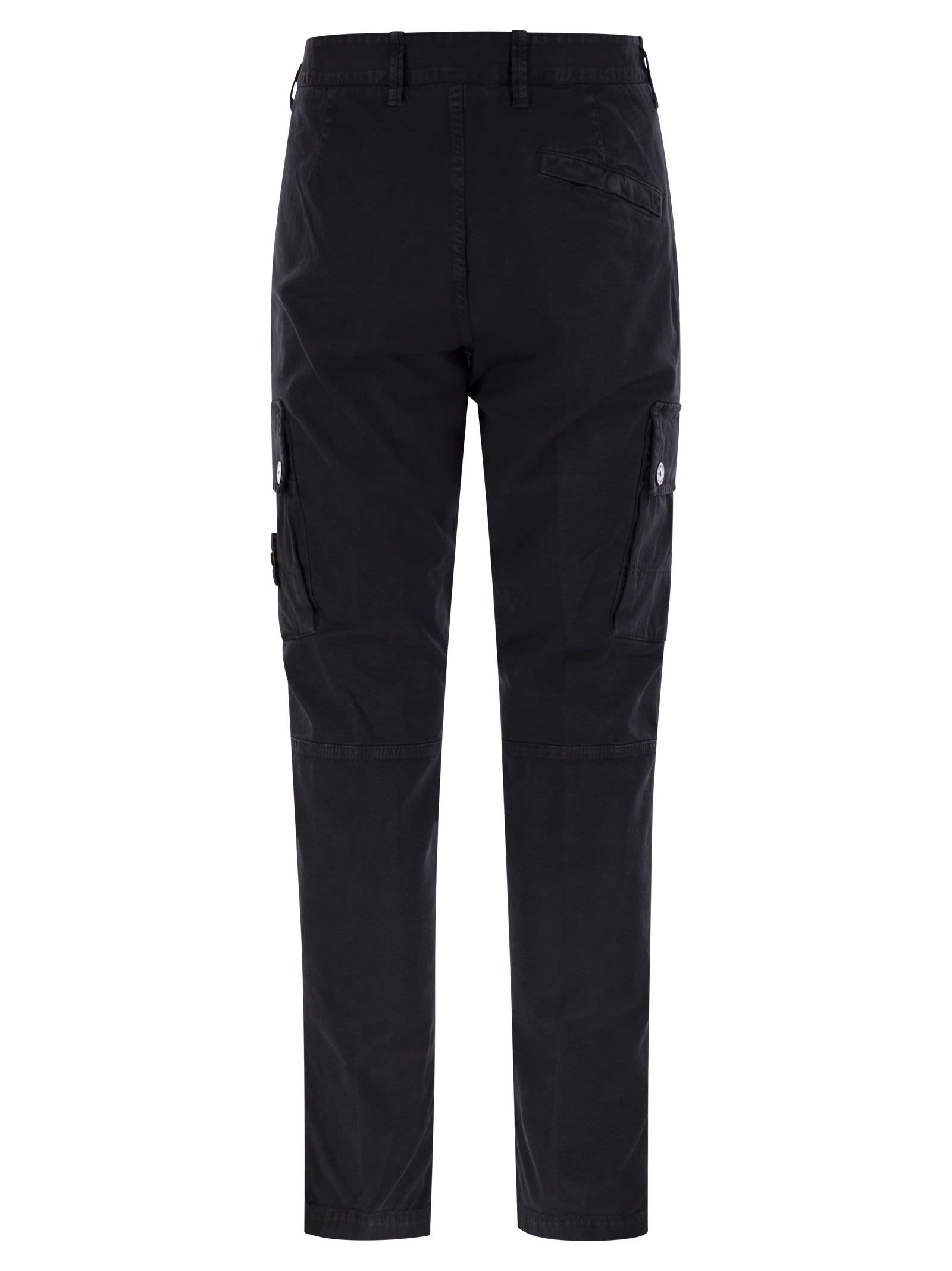 Stone Island Men Cotton Cargo Trousers - 2