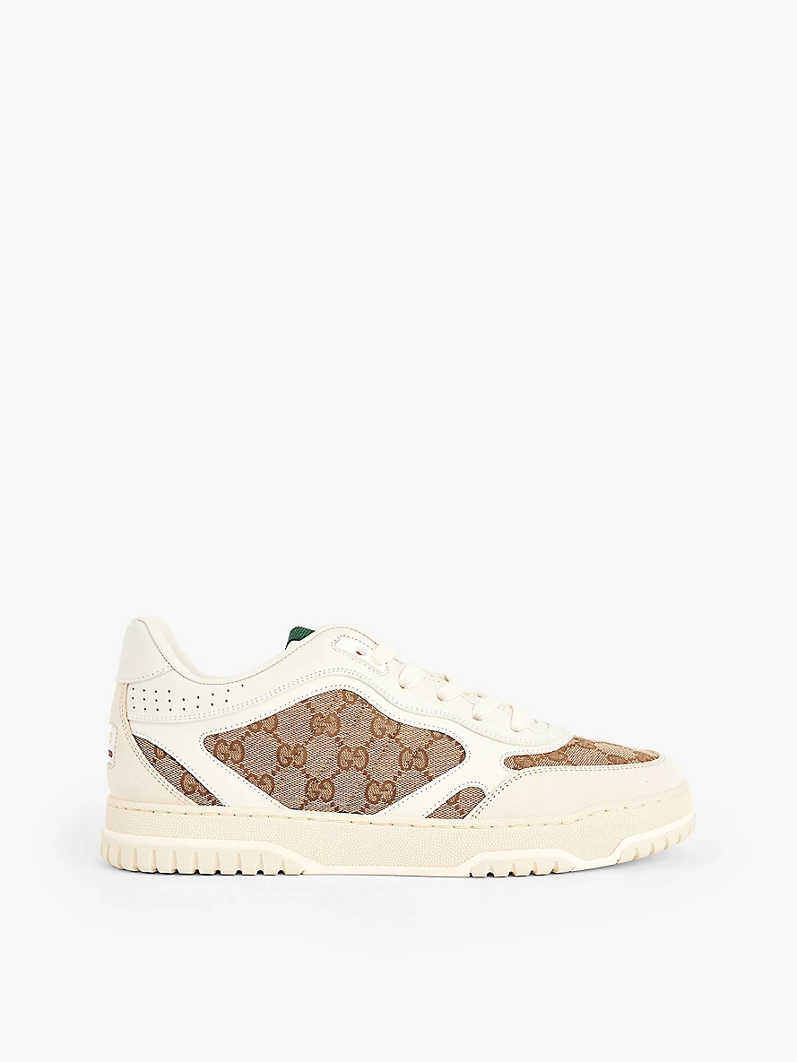 Re-Web GG-panel leather low-top trainers - 1