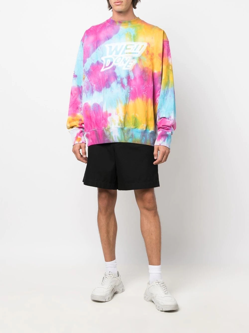 logo-print tie-dye sweatshirt - 2