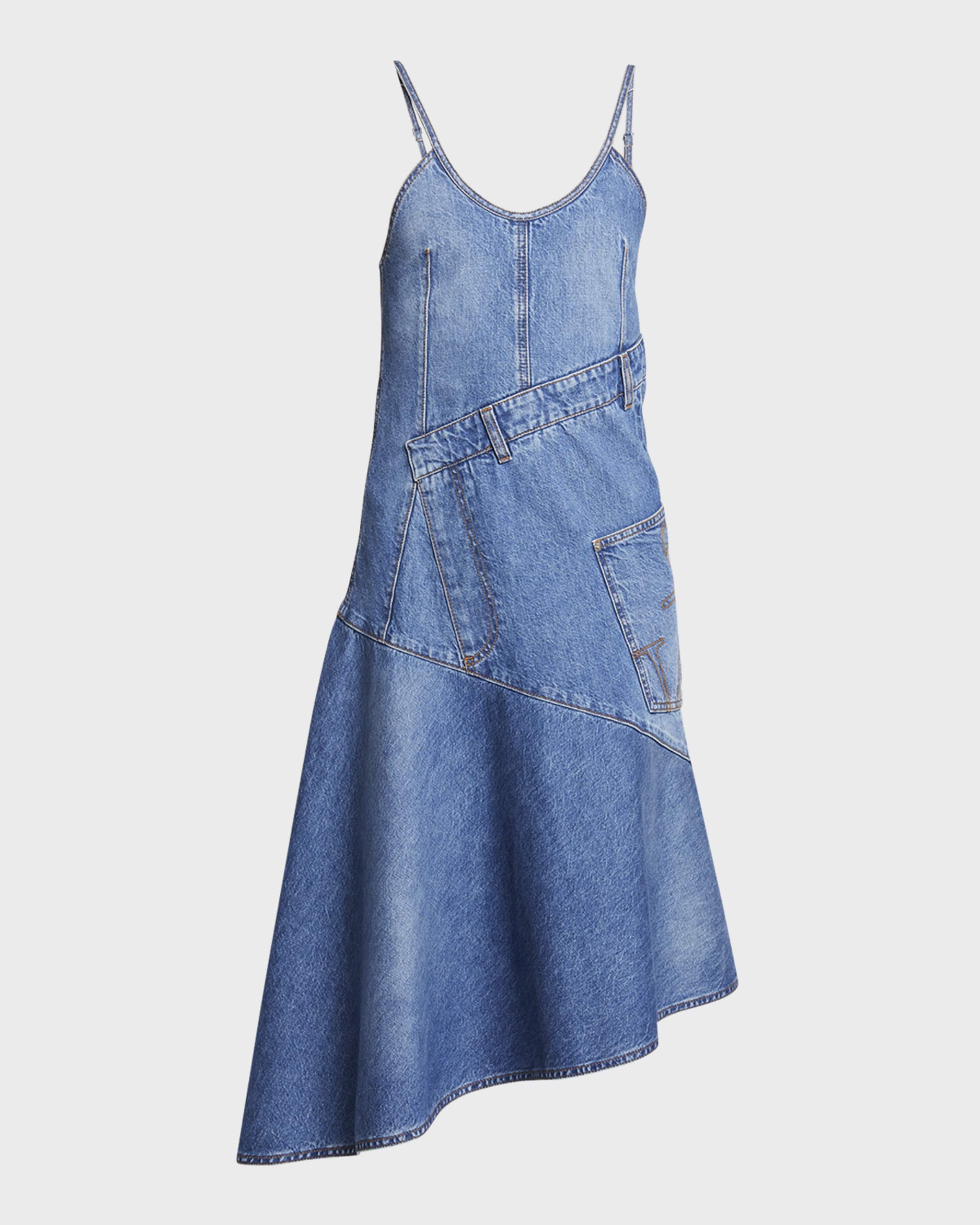 JW Anderson Sleeveless Twisted Denim Midi Dress