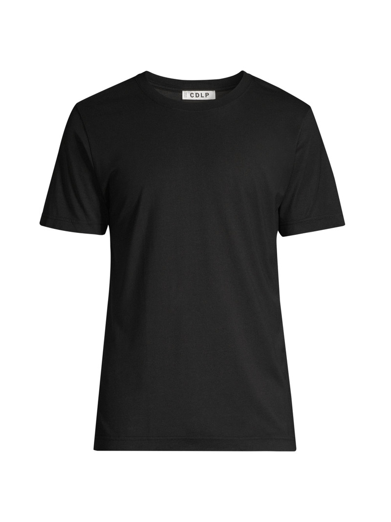 Men's Midweight 3-Piece Cotton-Blend T-Shirt Set - Black 1
