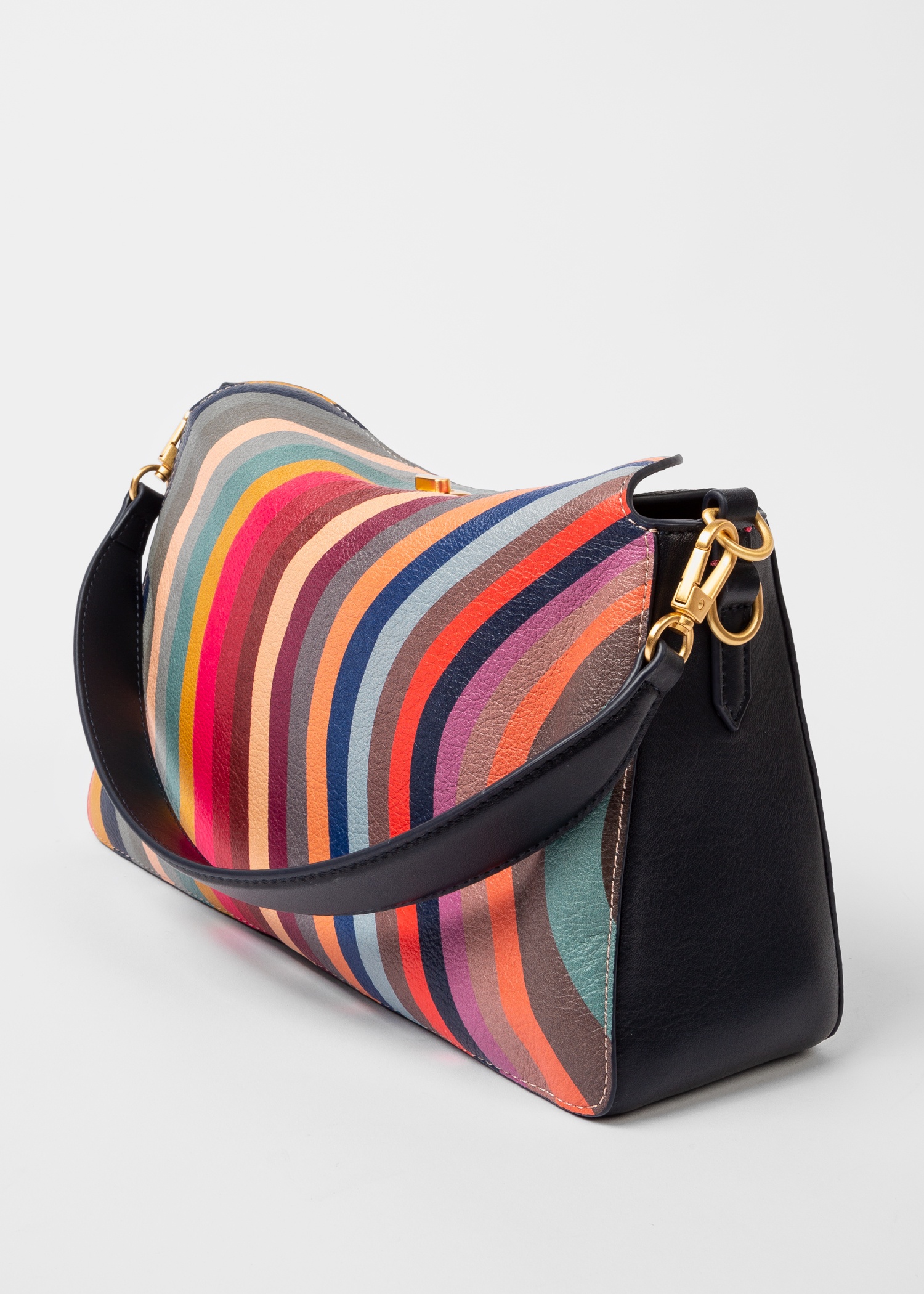 Leather 'Swirl' Shoulder Bag - 7