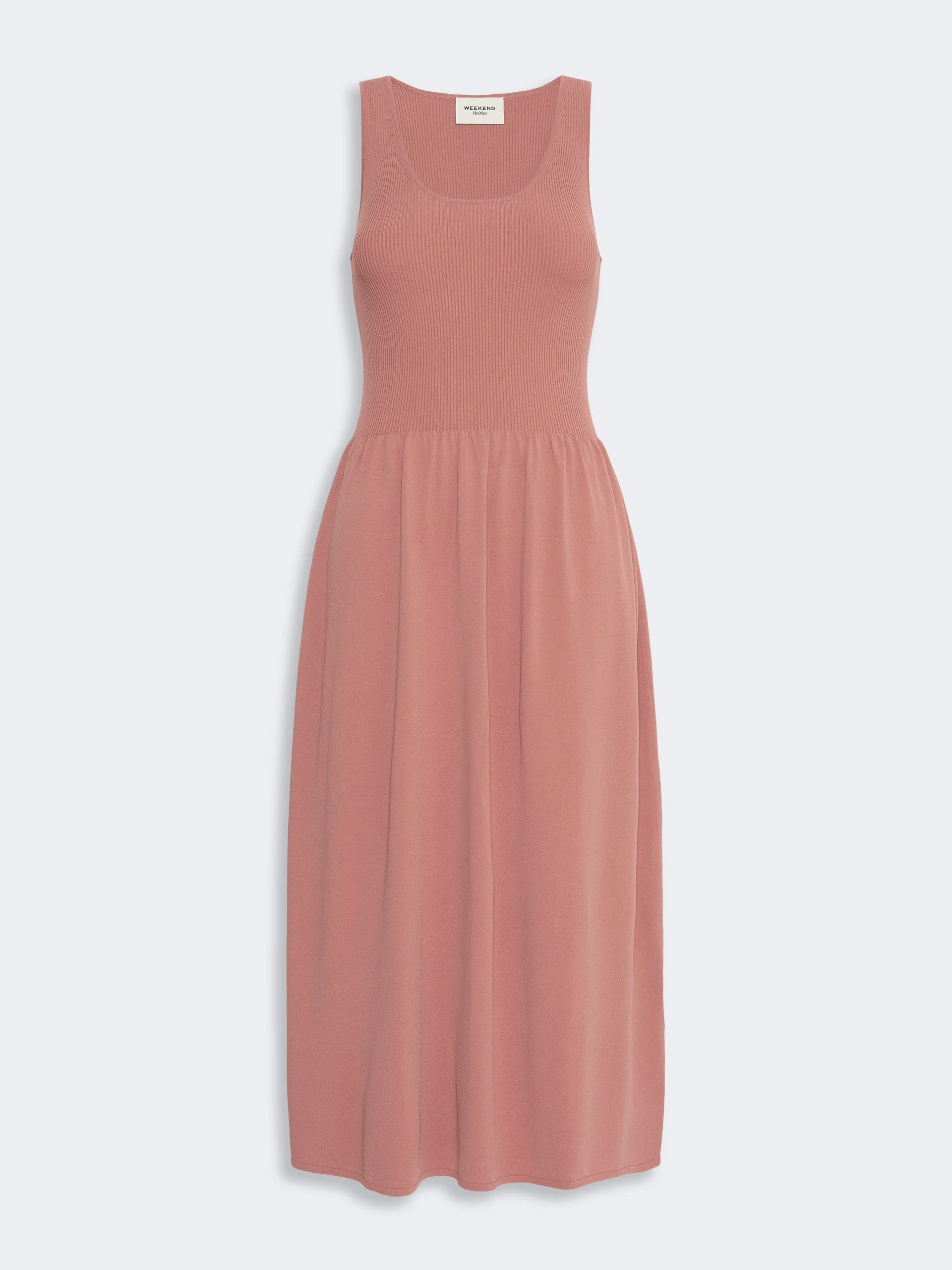 CALIBRI Long viscose yarn dress - TERRA COTTA - 1