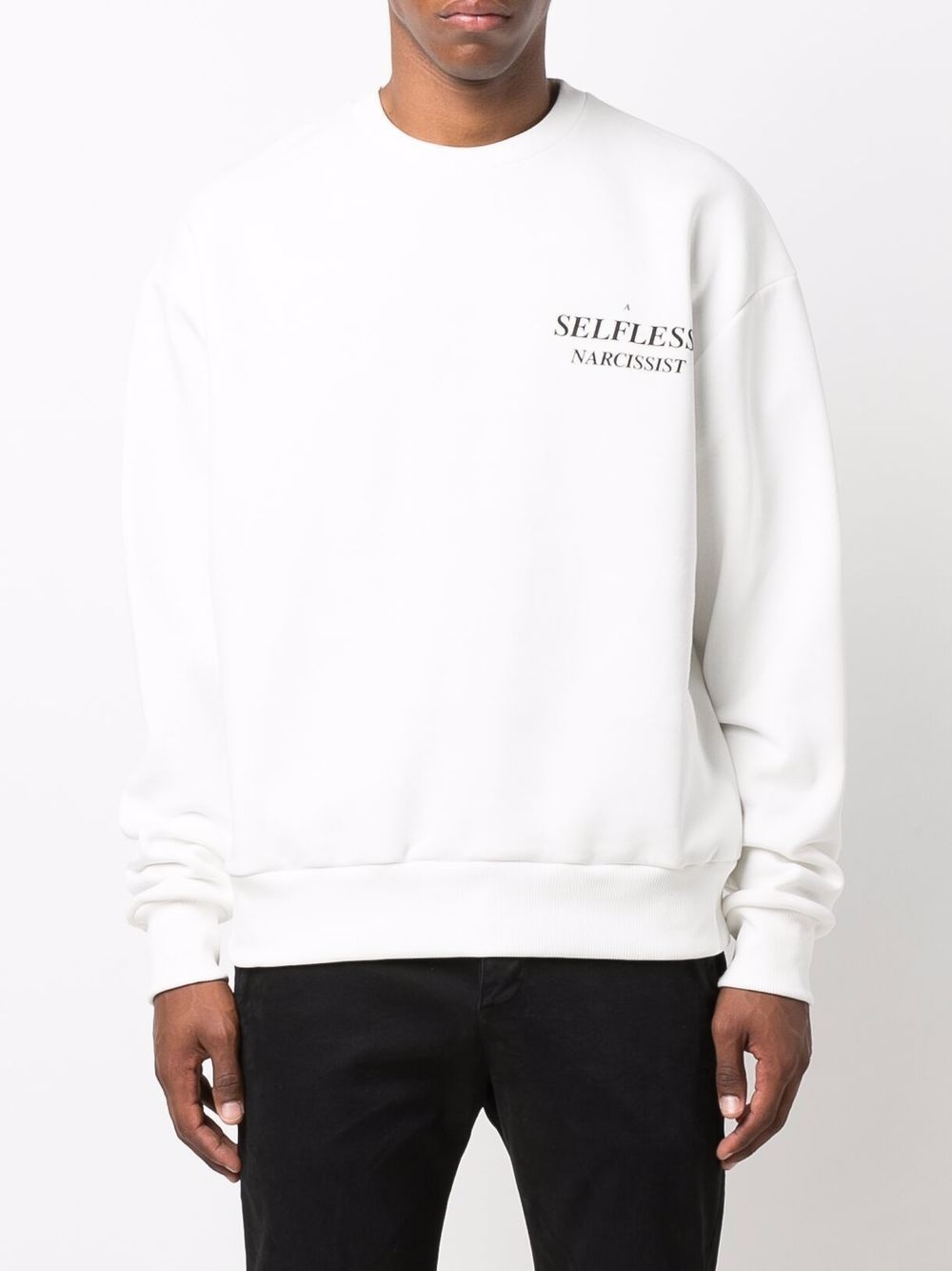 slogan-print two-tone sweatshirt - 3