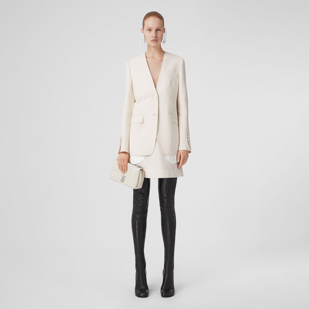 Pocket Detail Wool Silk Mini Skirt - 2
