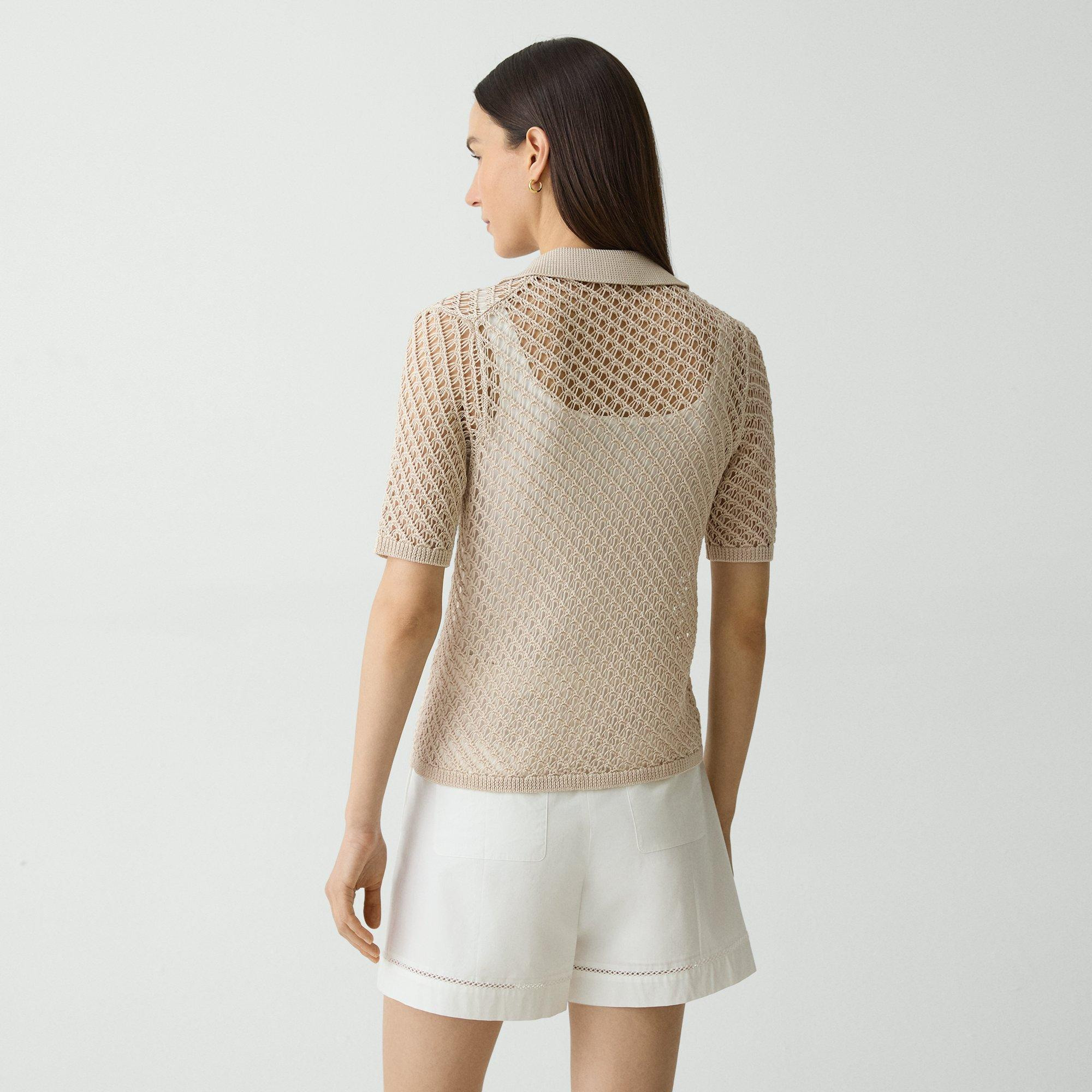 Short-Sleeve Camp Shirt in Sheen Cotton - 4