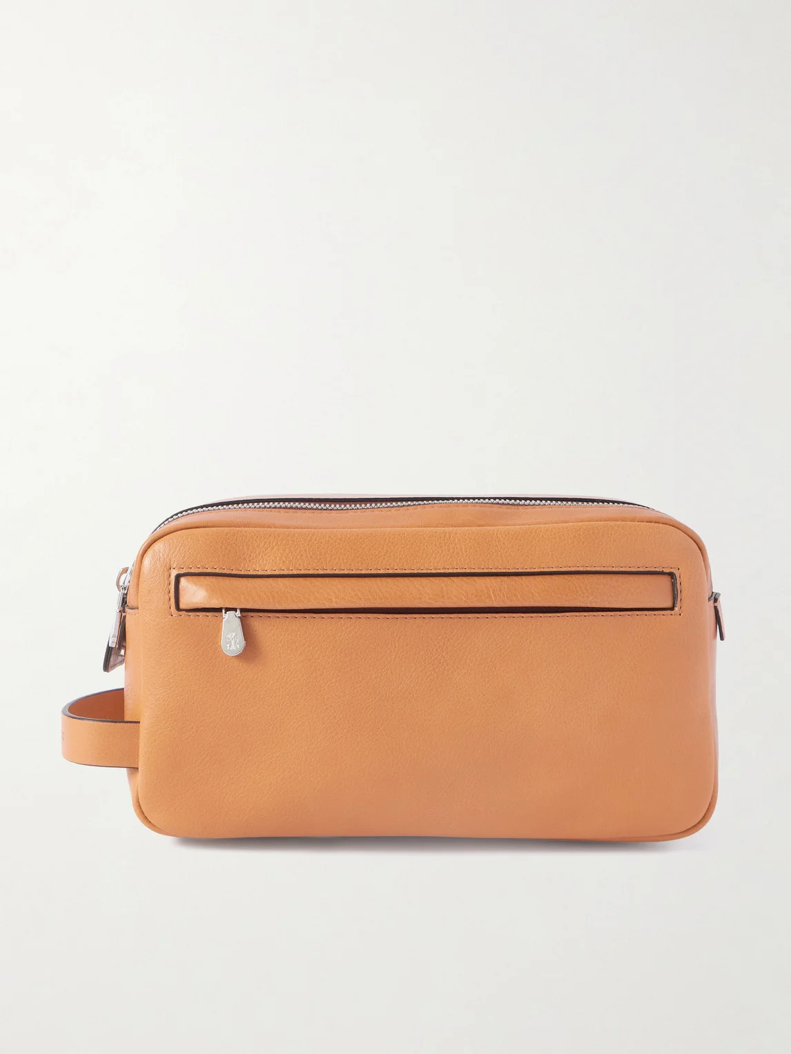Textured-Leather Wash Bag - 1