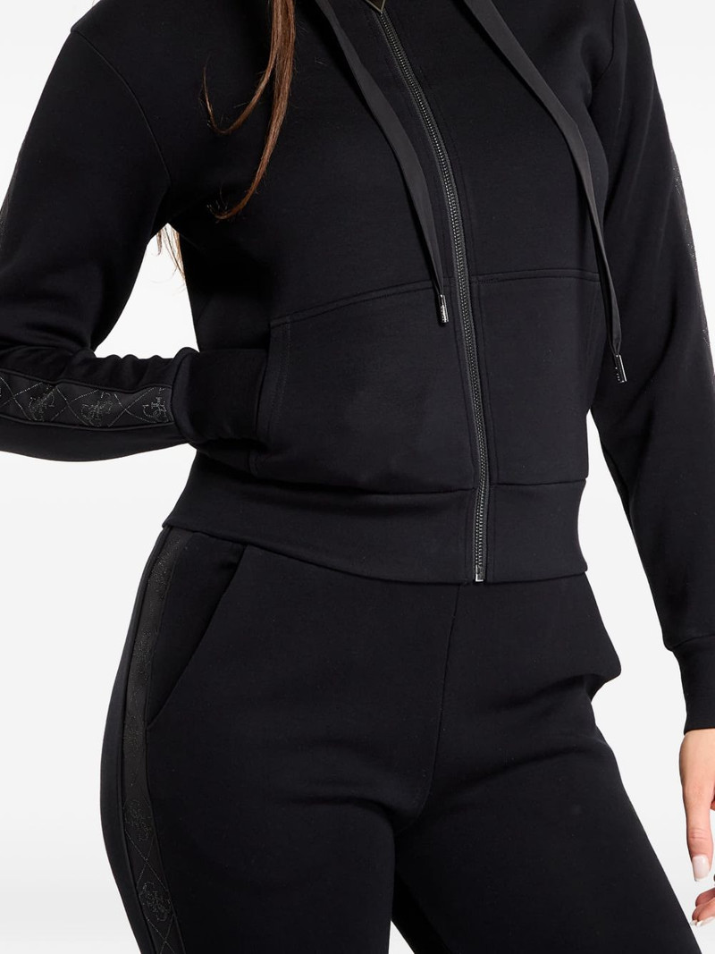 logo-tape zip-up hoodie 5
