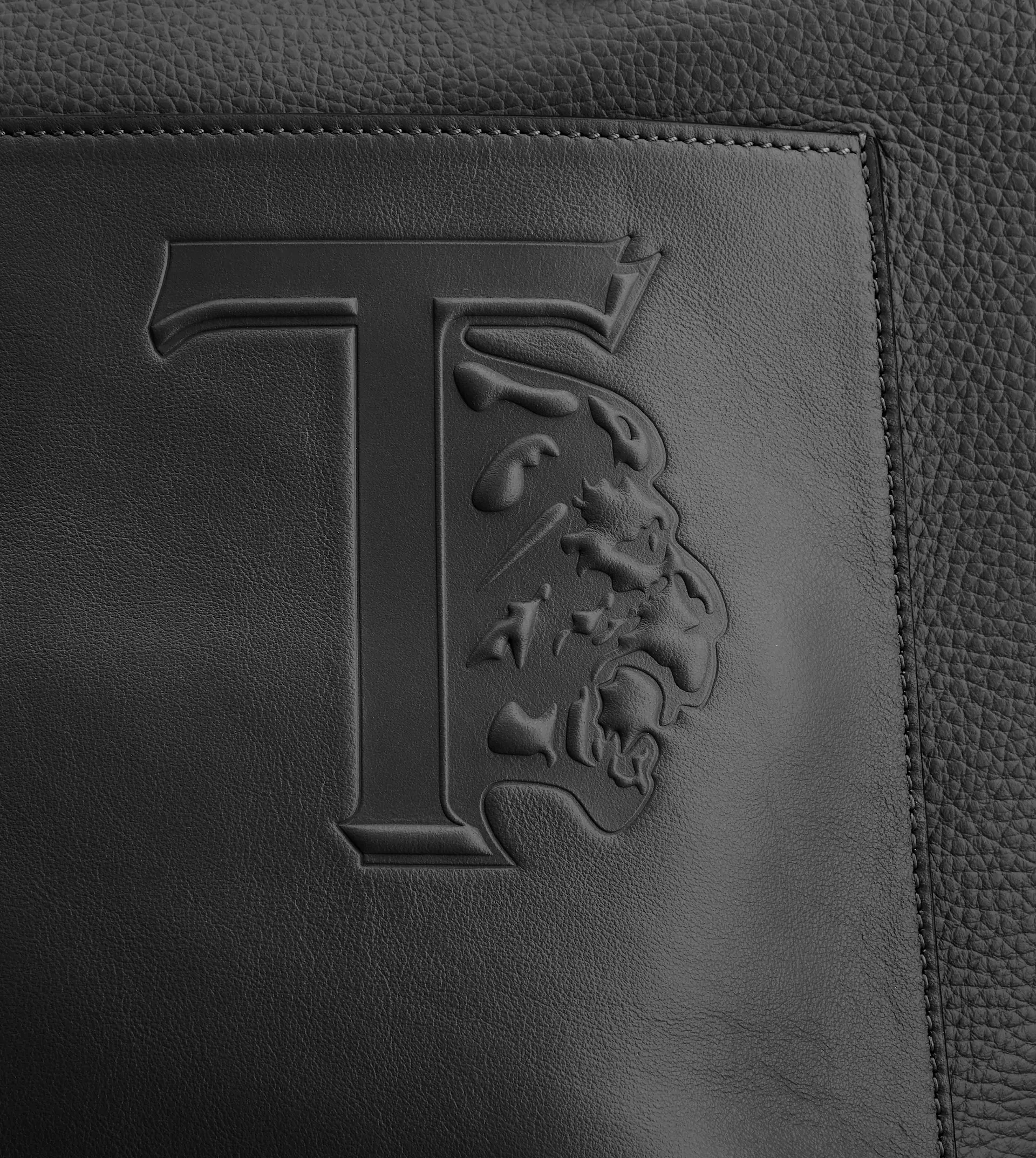 TOD'S SHOPPING BAG IN LEATHER MEDIUM - BLACK - 5