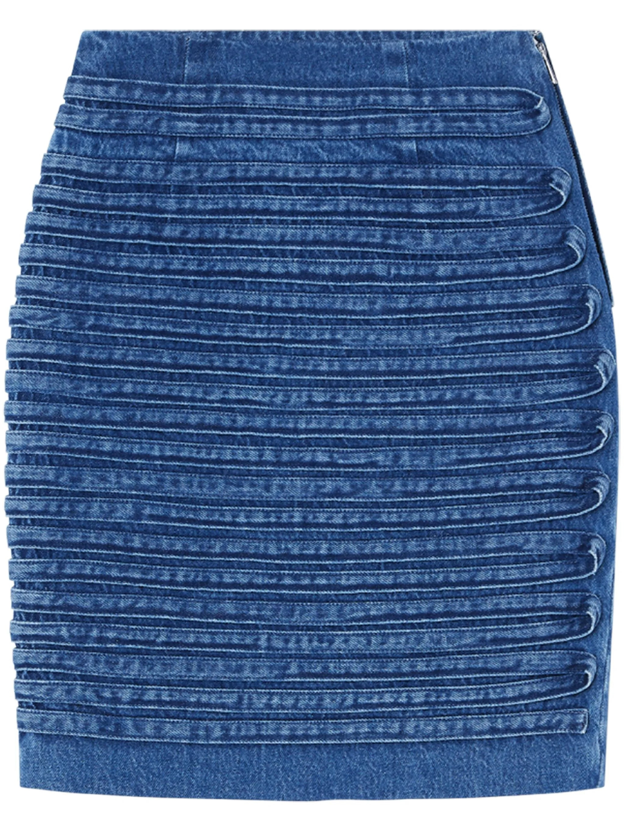 denim mini skirt - 1