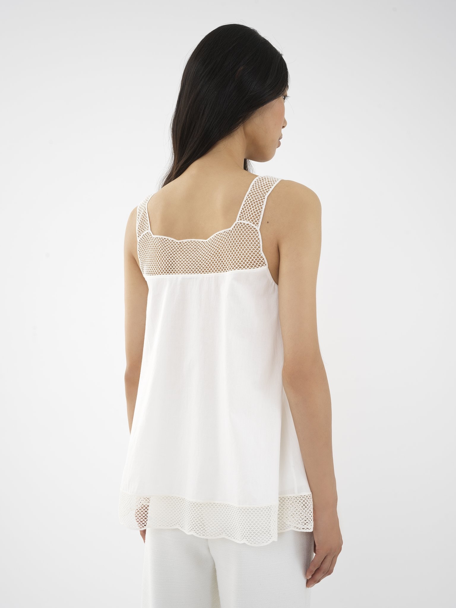 GUIPURE-DETAIL TANK TOP - 5