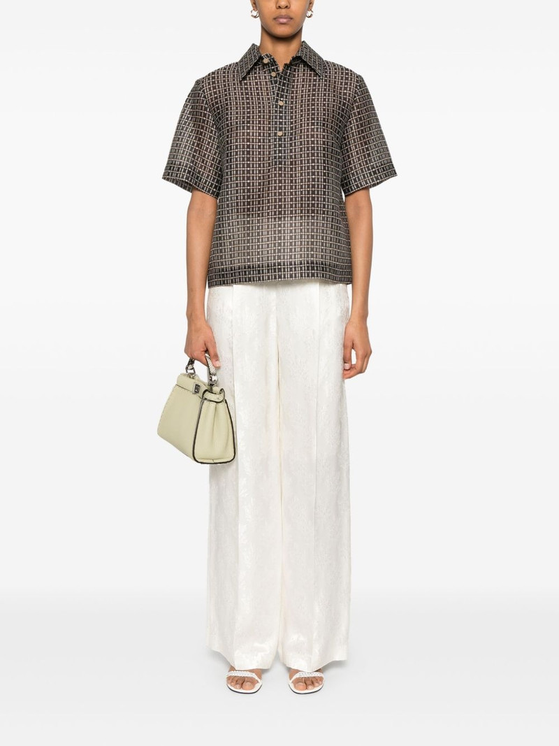 FENDI floral-jacquard trousers outlook