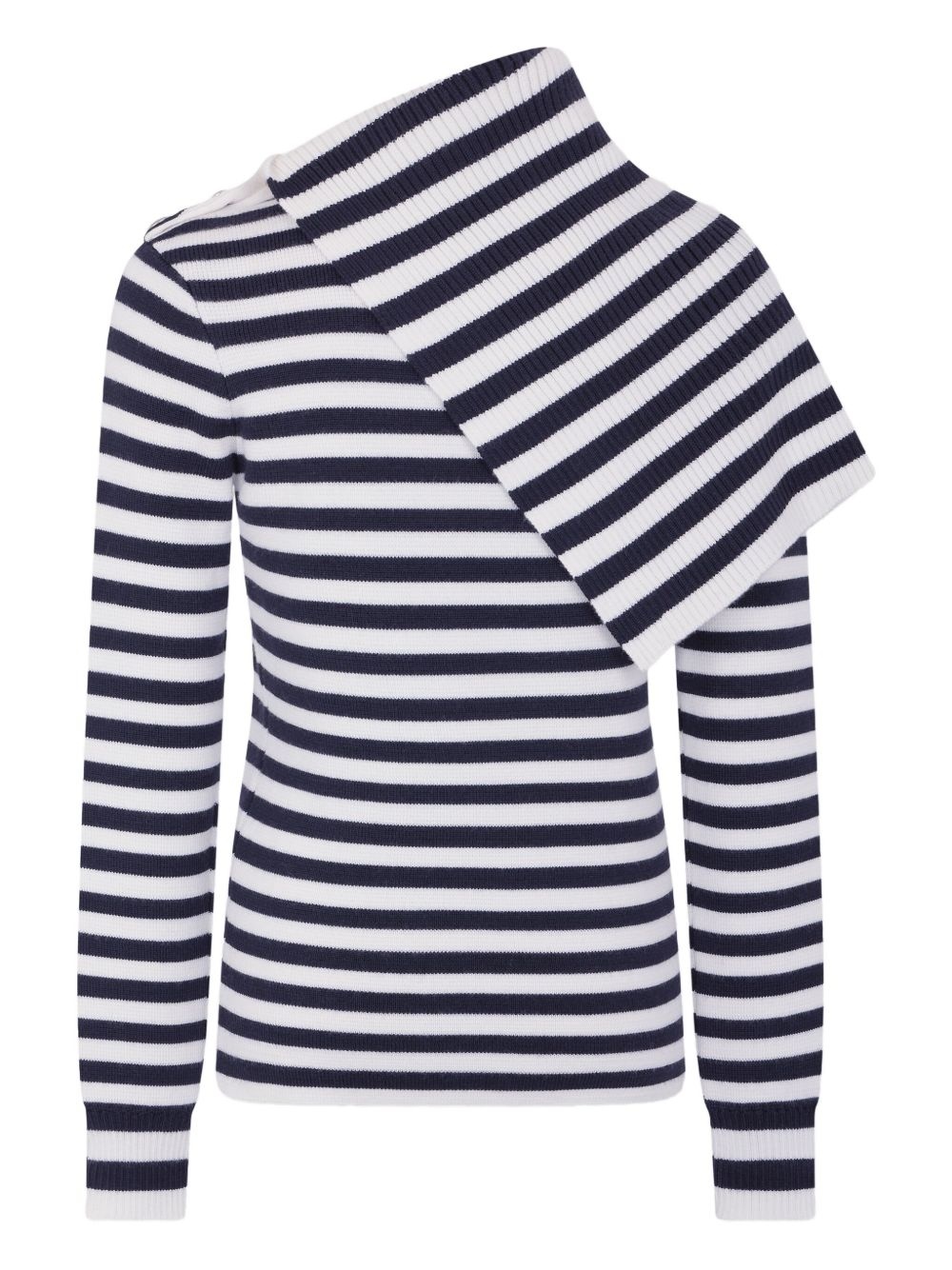 asymmetrical striped sweater - 6