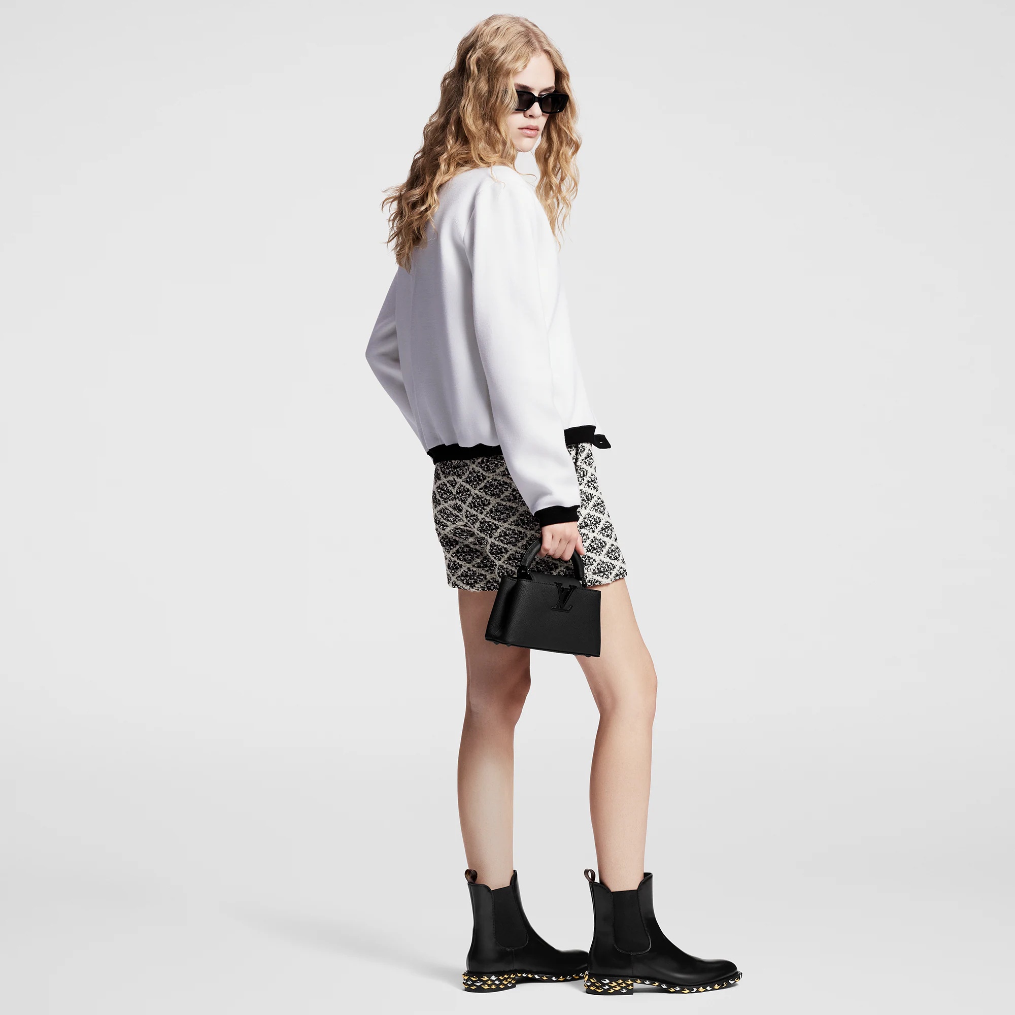 Graphic Technical Knit Patch Pocket Cardigan - 3