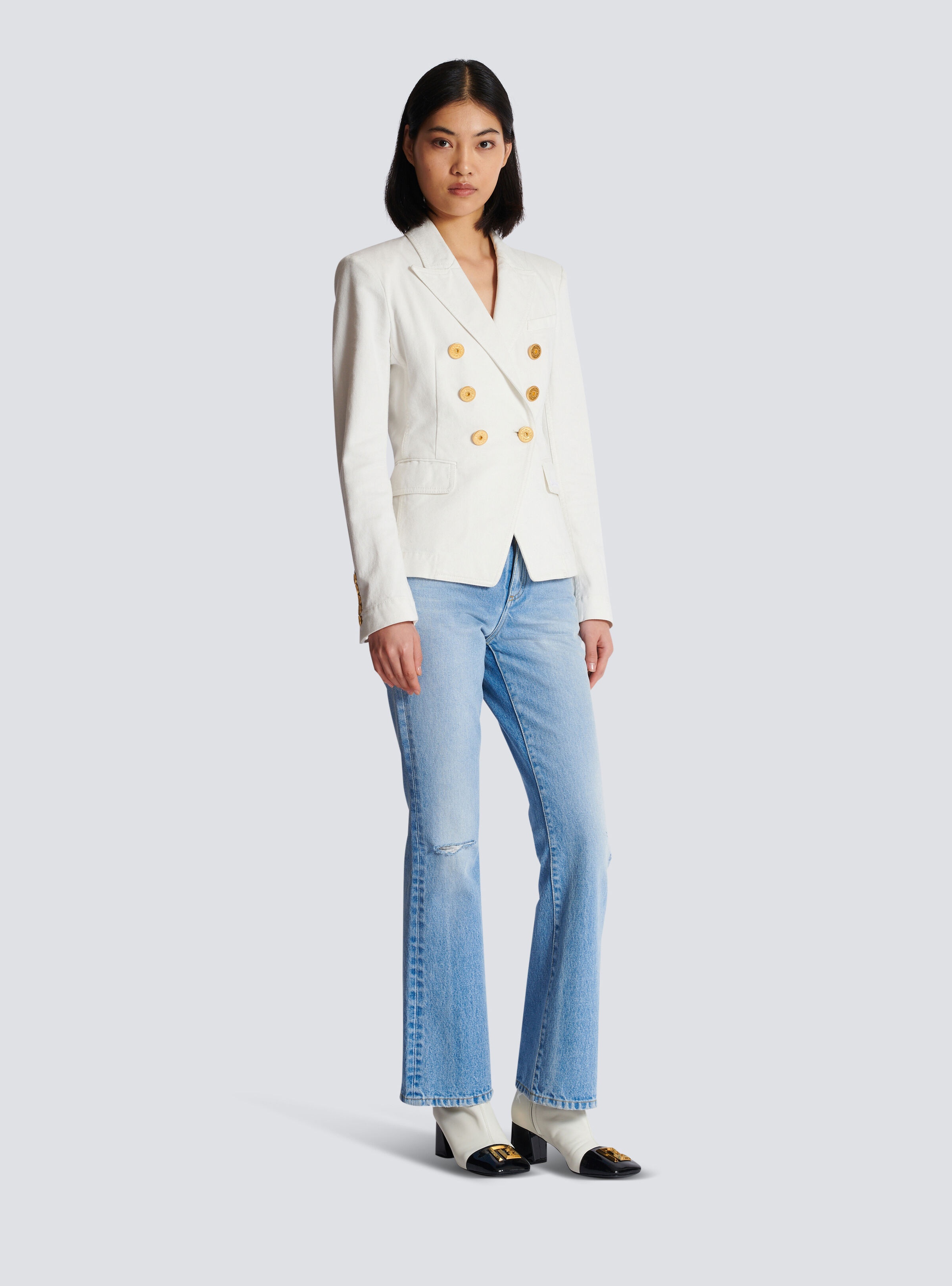 6-button denim jacket - 3