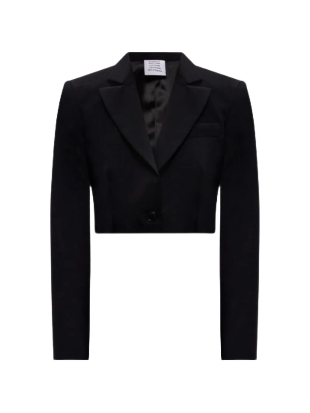 cropped single-breasted jacket - 1