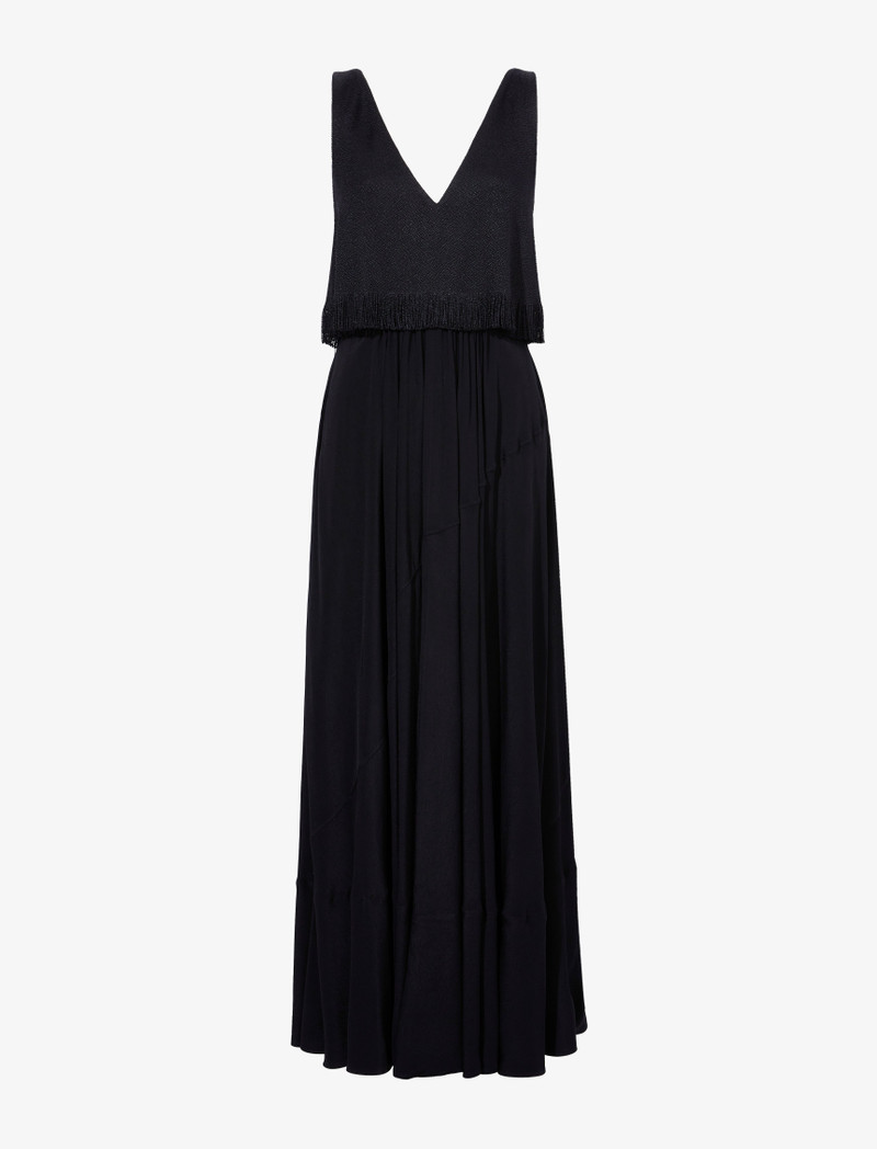 Lynda Dress in Textured Marocaine With Boucle - 1