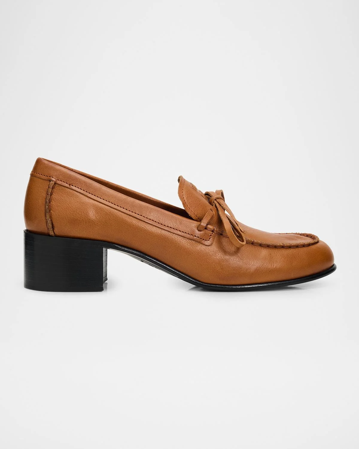 40mm Leather Loafer Pumps - 1