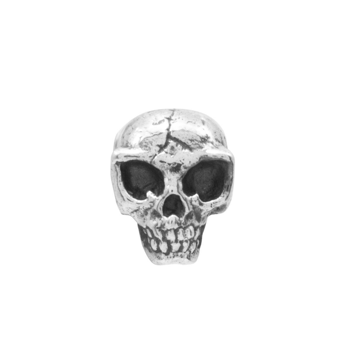 Alien Skull Silver Stud Earring in Silver - 1