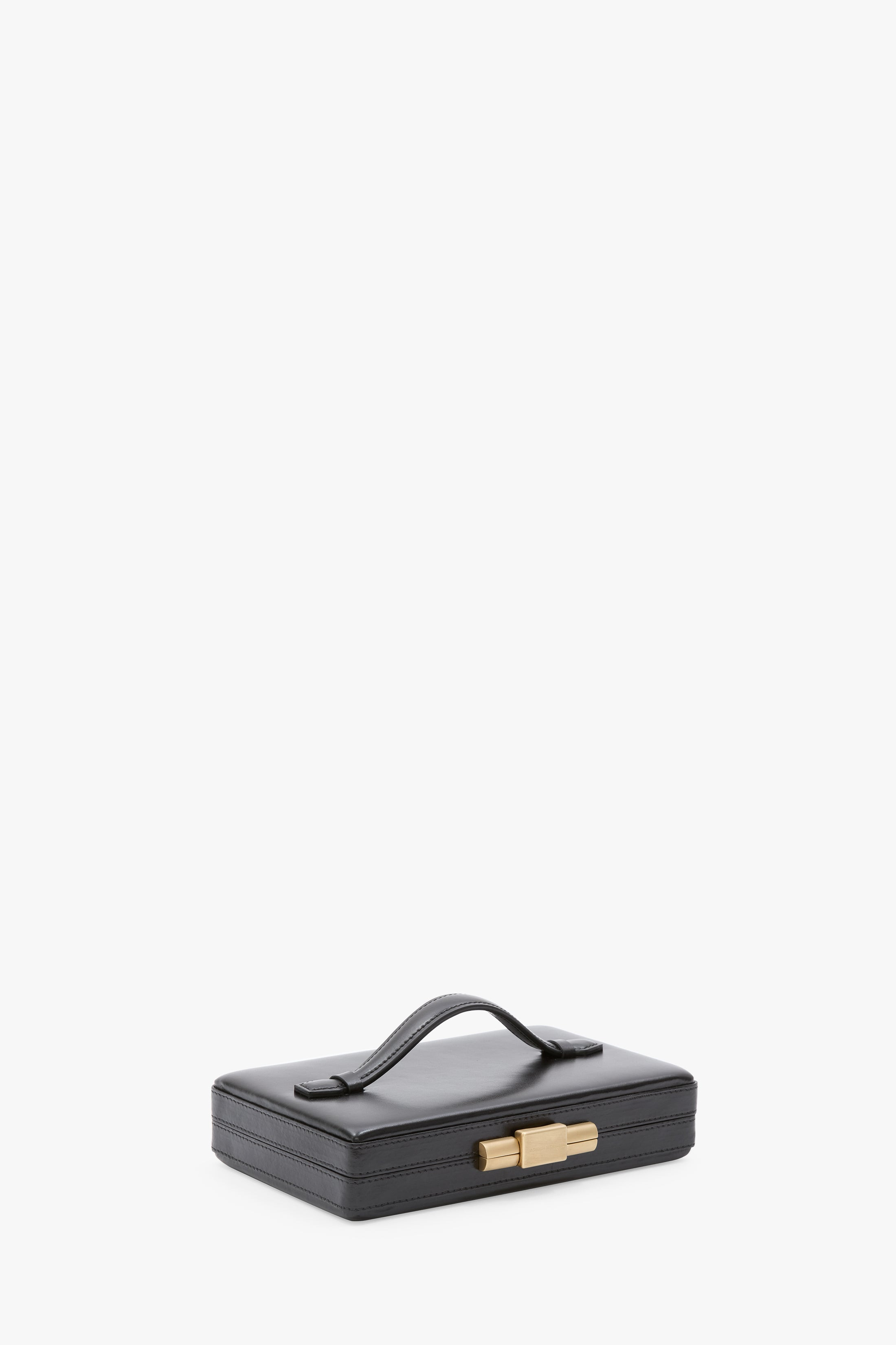 Box Clutch In Black Smooth Leather - 3