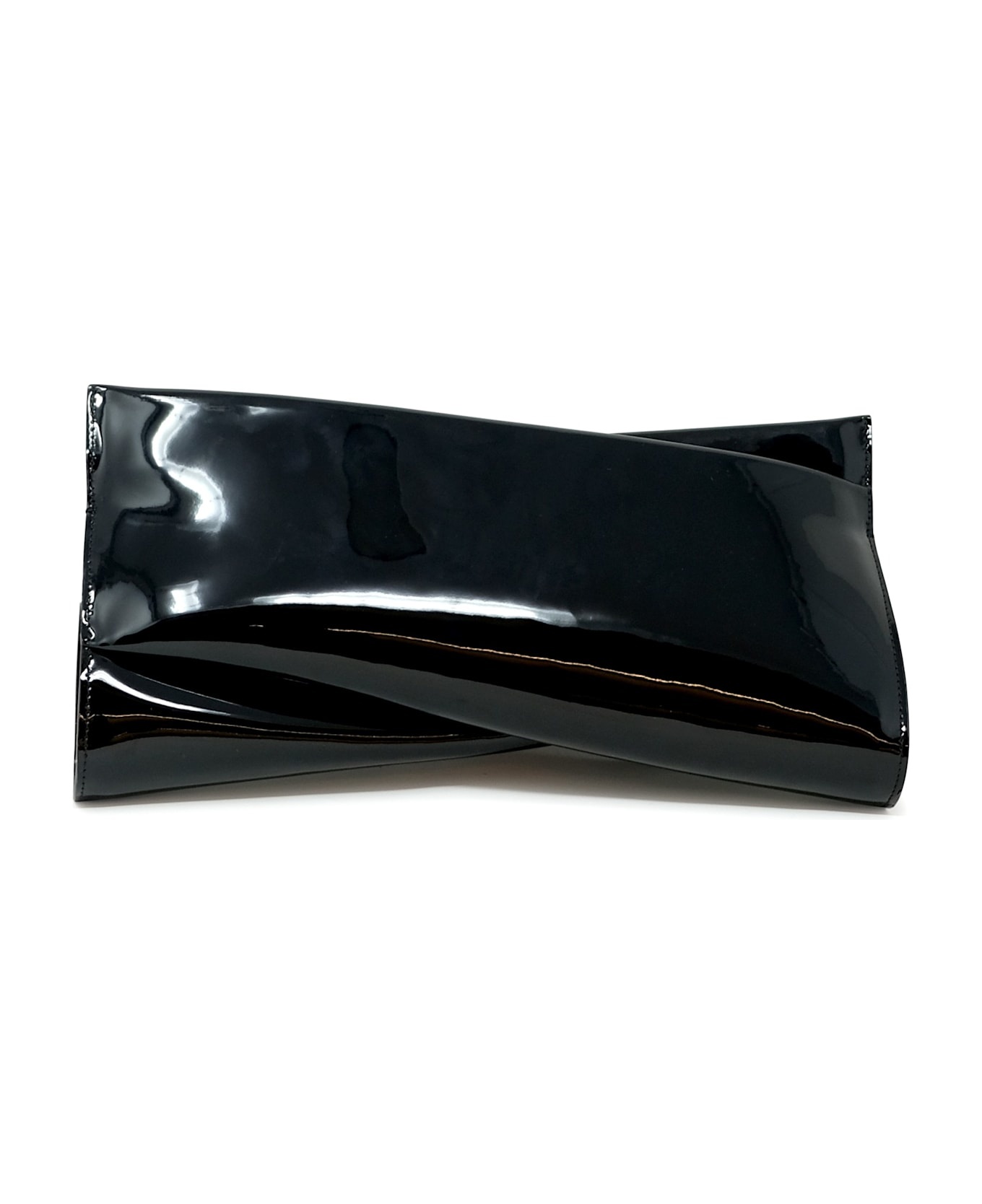 Christian Louboutin Black Patent Leather Loubitwist Clutch Bag - 3