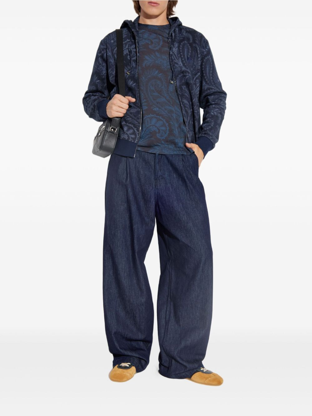 paisley-print zip-up hoodie - 2