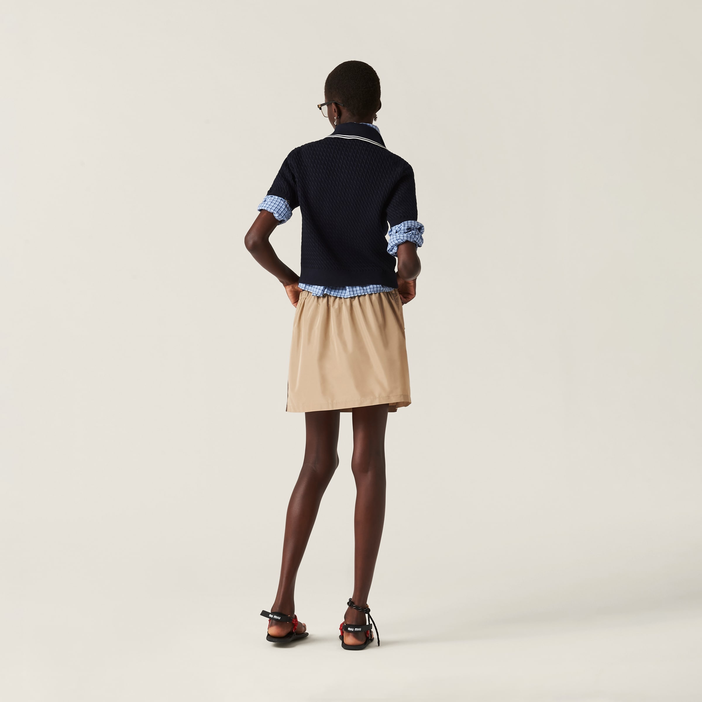 Technical fabric miniskirt - 3