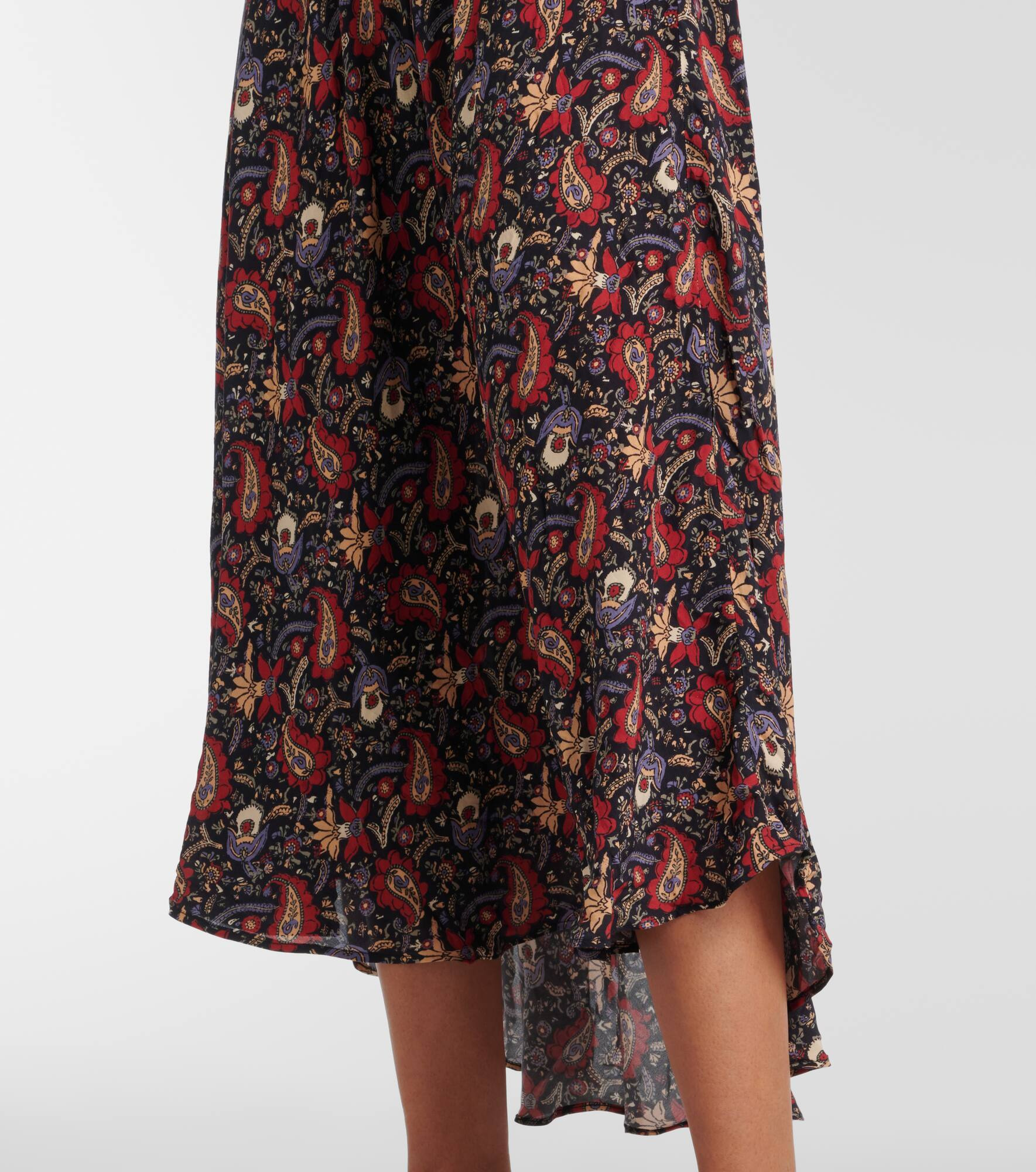 Amina floral crêpe de chine midi dress - 5