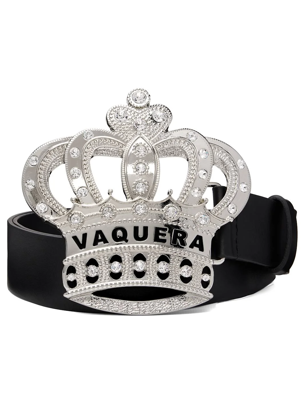 Black Swarovski Crystal Crown Belt - 1