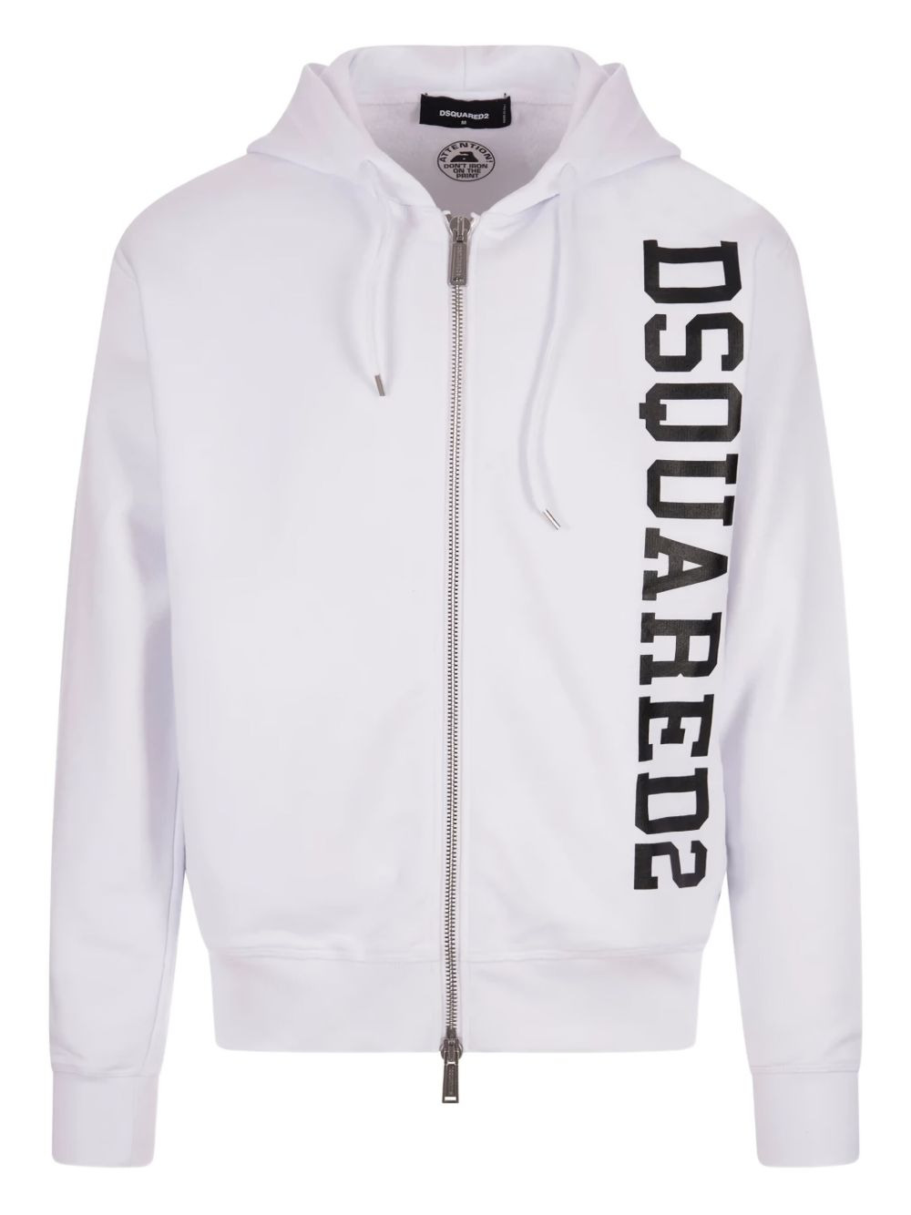 logo-detail zip-up hoodie - 1