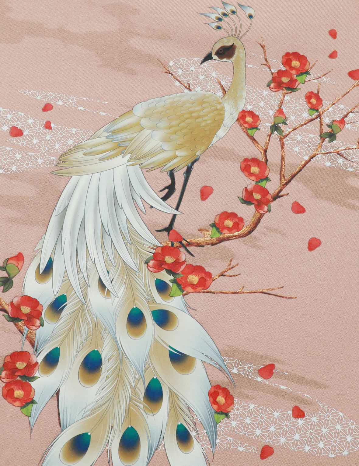 PEACOCK AND TSUBAKI PRINT SWEATSHIRT - 7