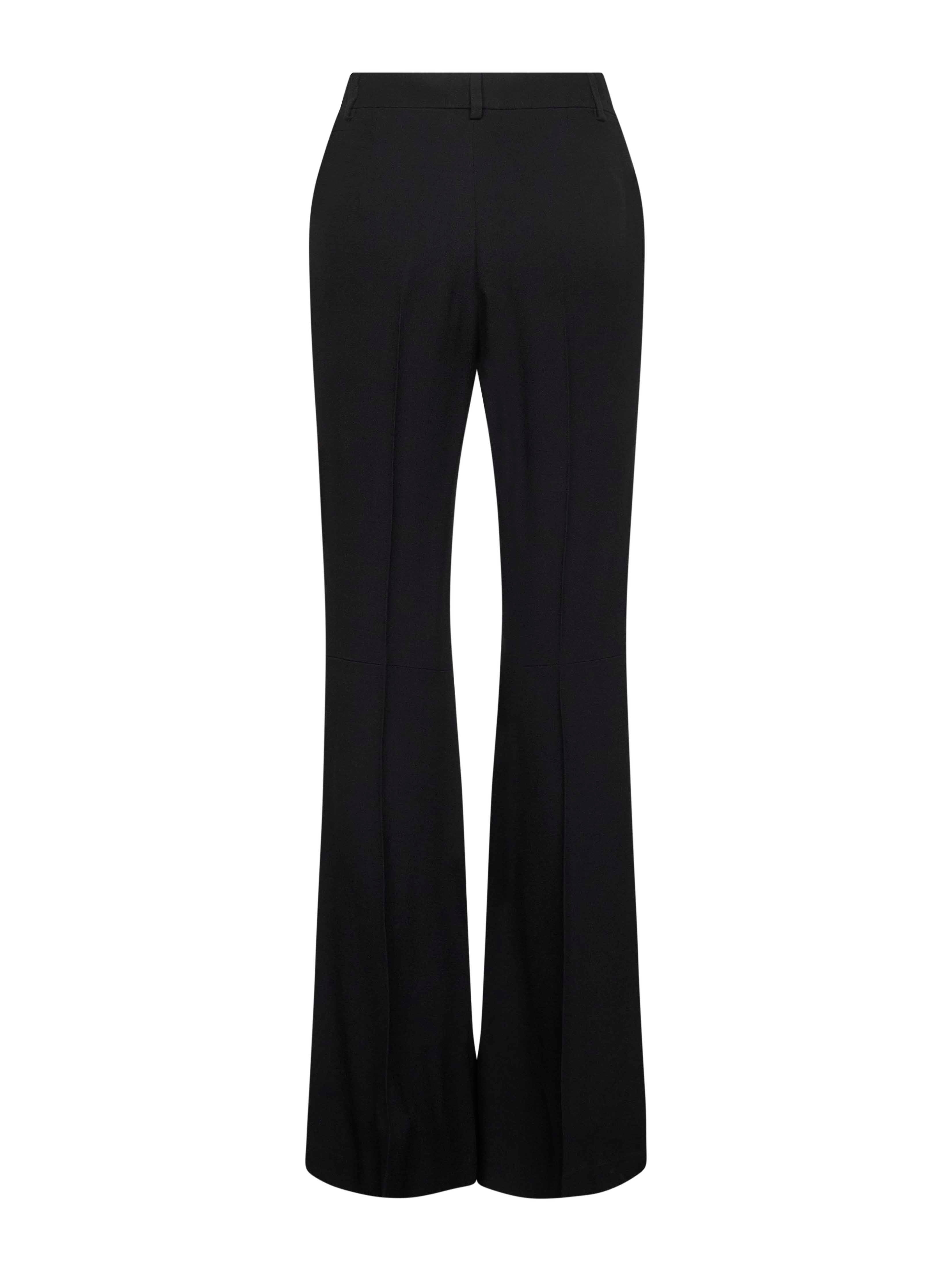 Black fluid viscose Flared trousers - 2