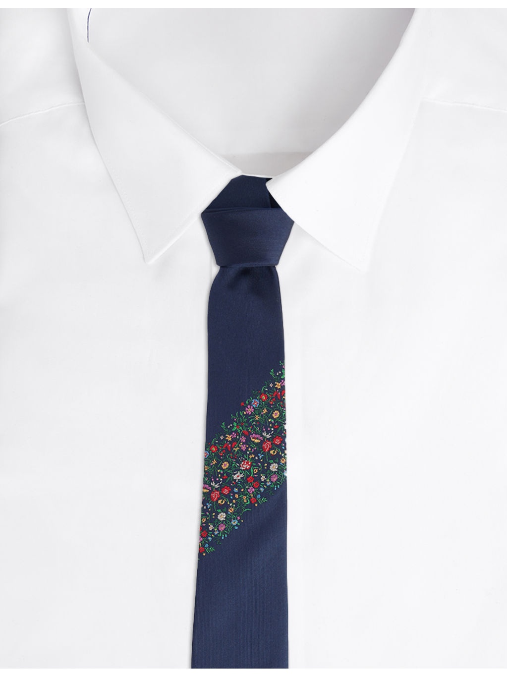 Jacquard-Flower Silk Tie - 3