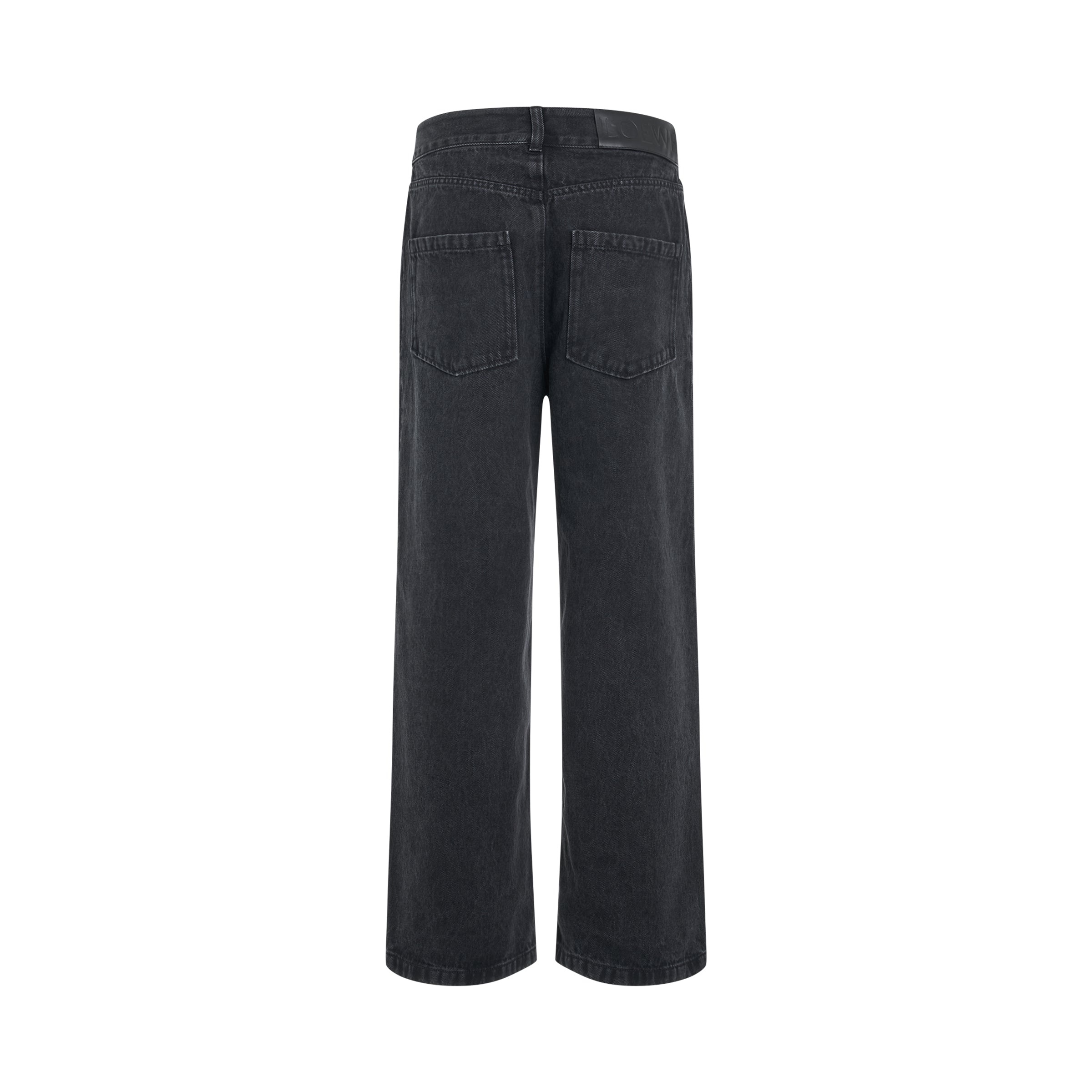 Anagram Baggy Jeans in Black - 4