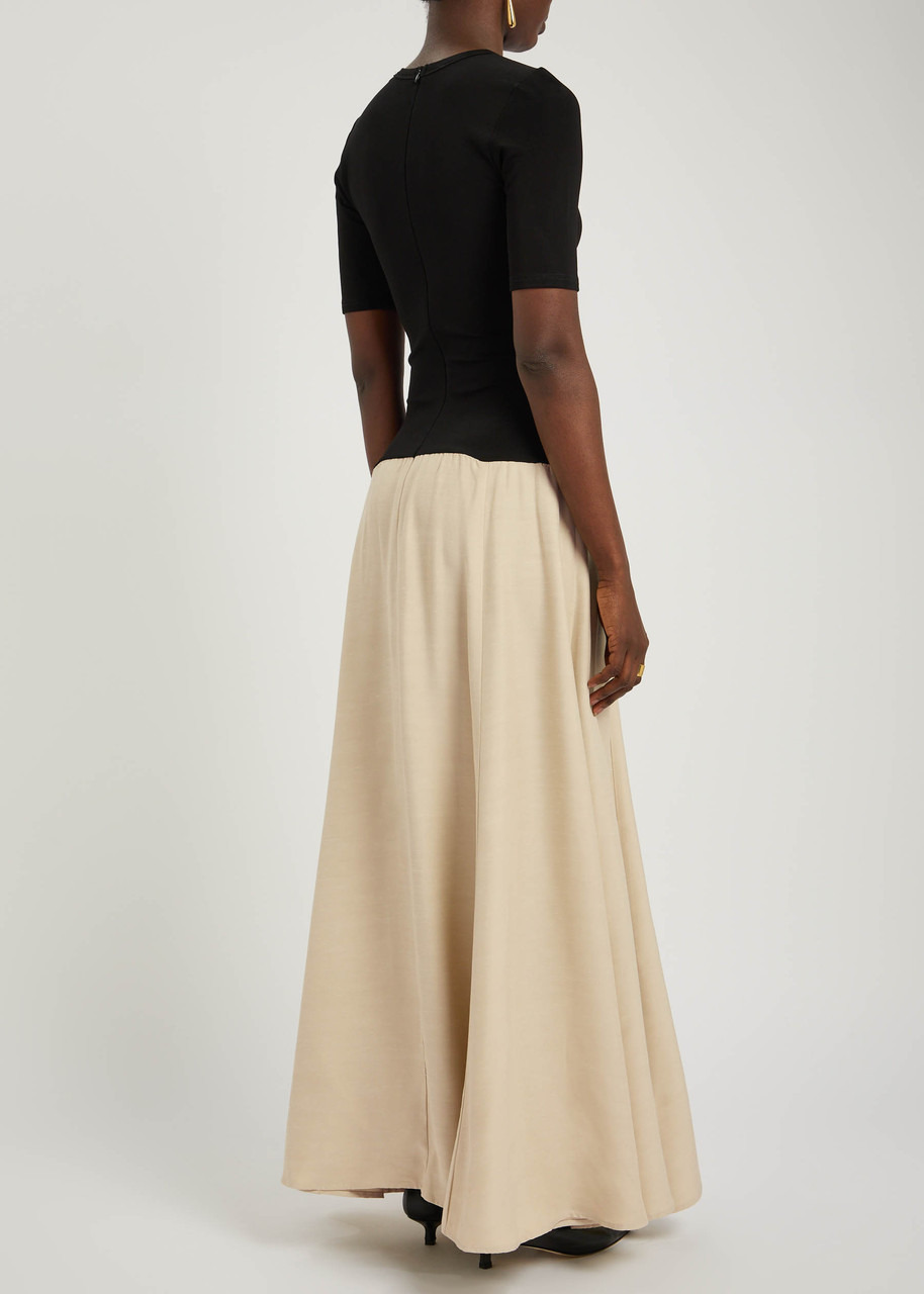 Esse Studios Tee Duo Knit and Sateen Maxi Dress - 2