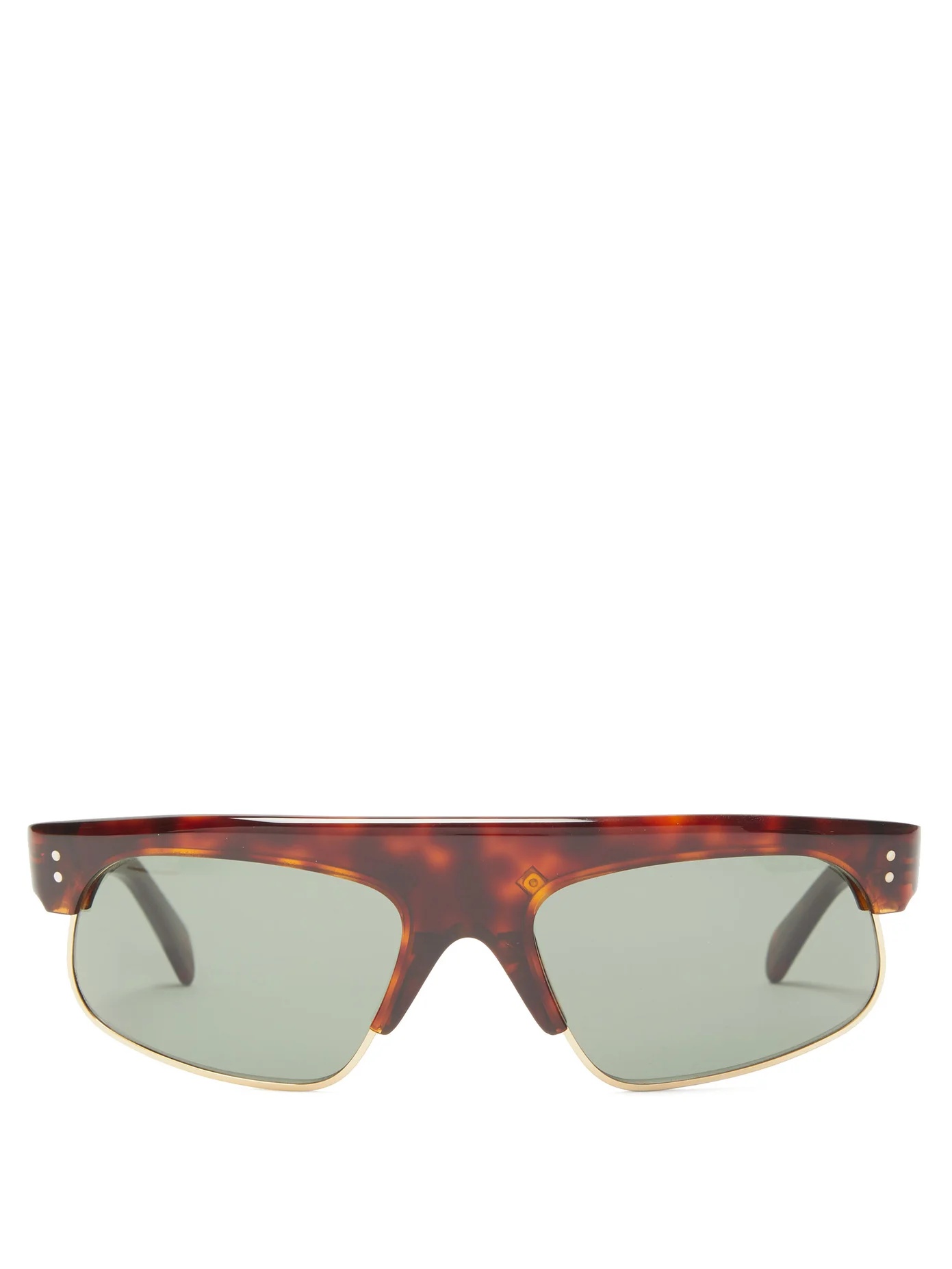 Half-shield acetate sunglasses - 1