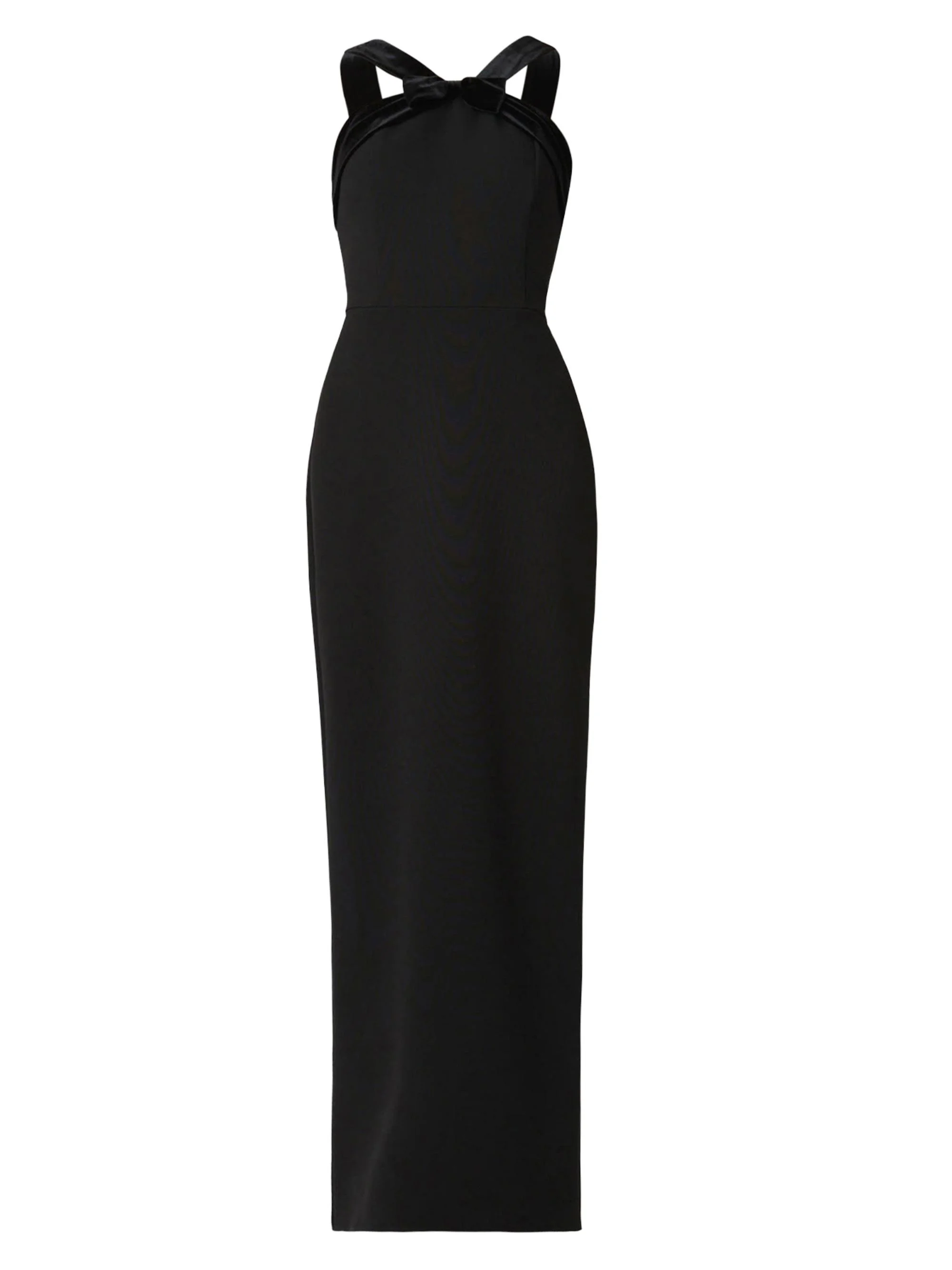 Women's Gala Bow Column Maxi Dress - Jet - 1