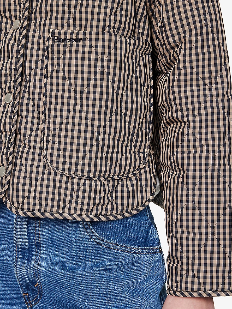 Barbour Check Monroe Quilted Shell Jacket | REVERSIBLE