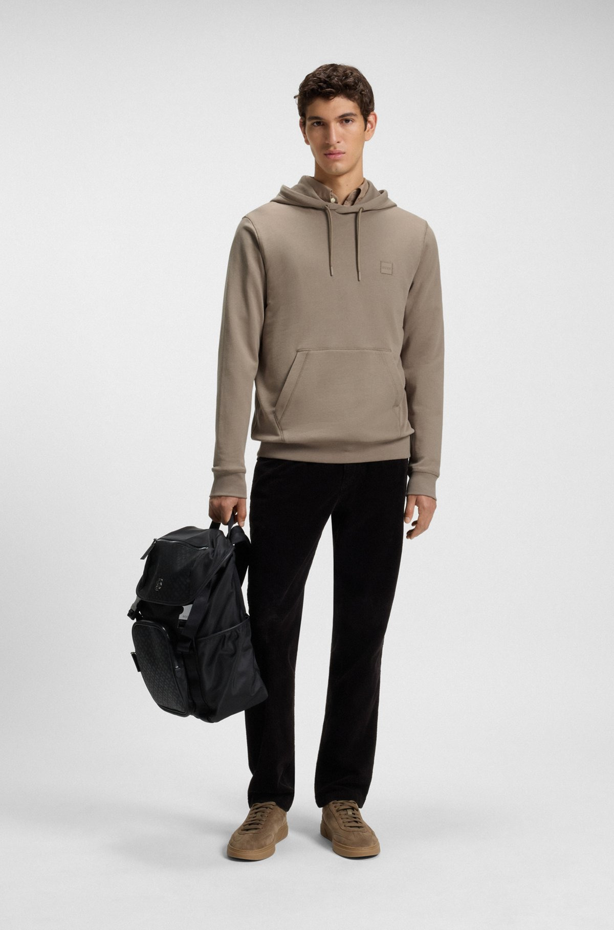 COTTON-TERRY HOODIE WITH LOGO PATCH - 4