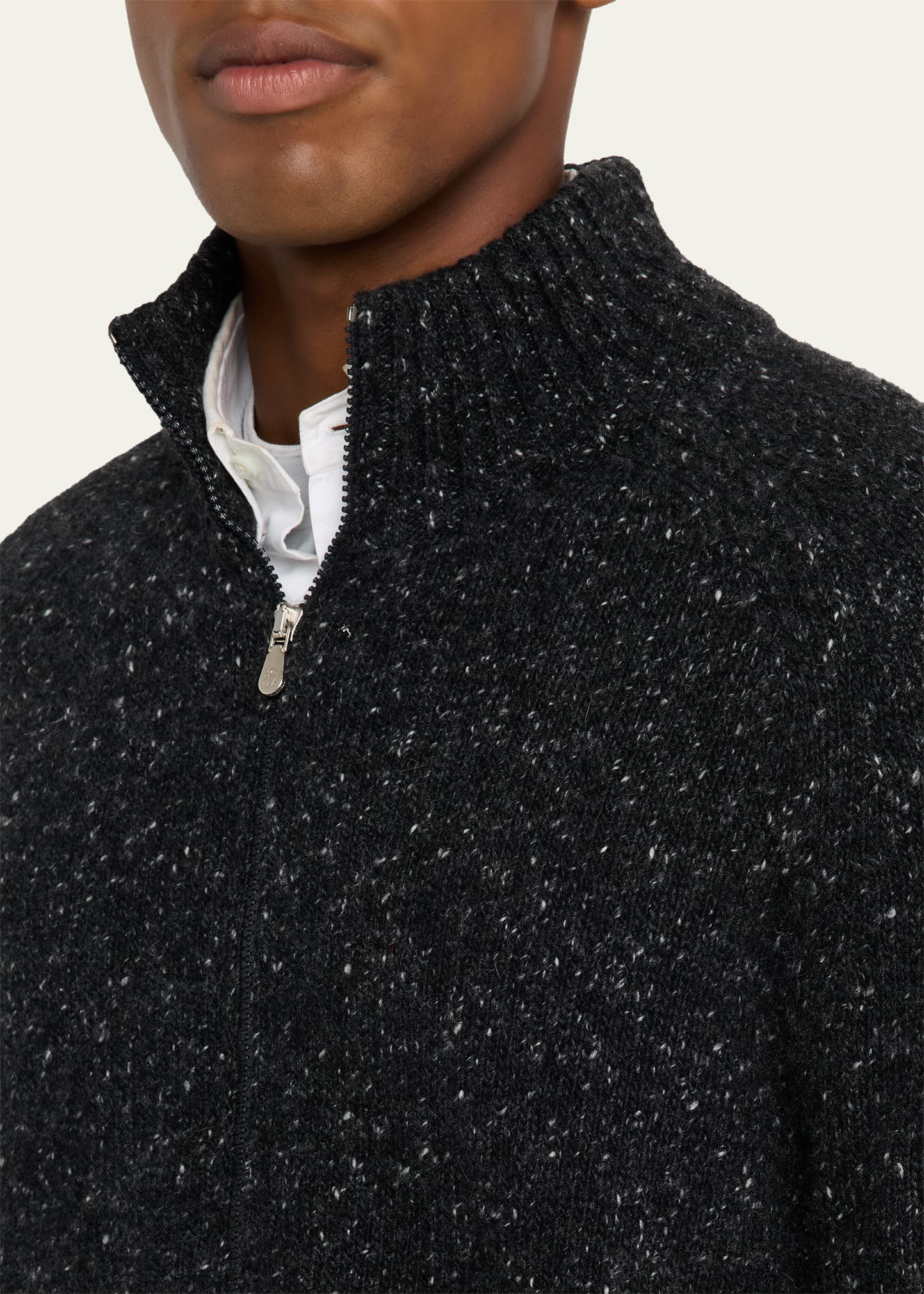Men's Cashmere Zip Cardigan - 5