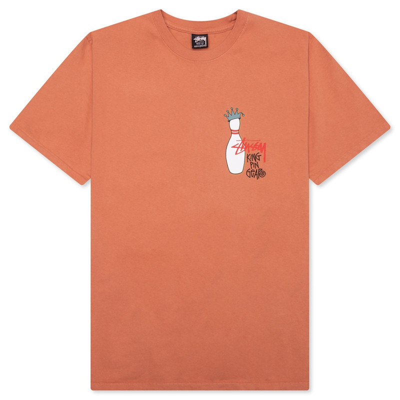 KINGPIN PIGMENT DYED TEE - RUST - 1
